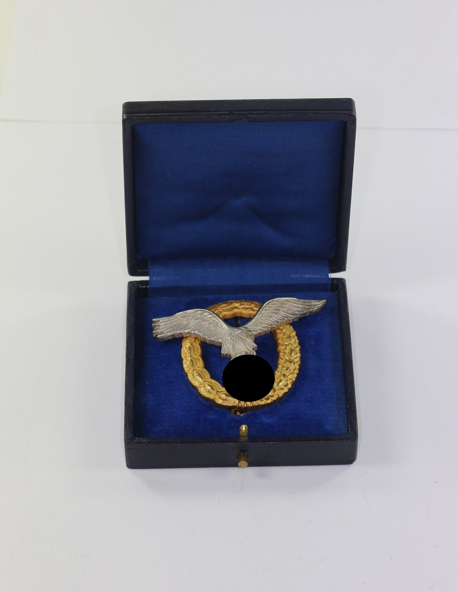 Cased Luftwaffe Pilot & Observer Badge. Type 1st Pattern FLL (Friedrich Linden). – Bild 1