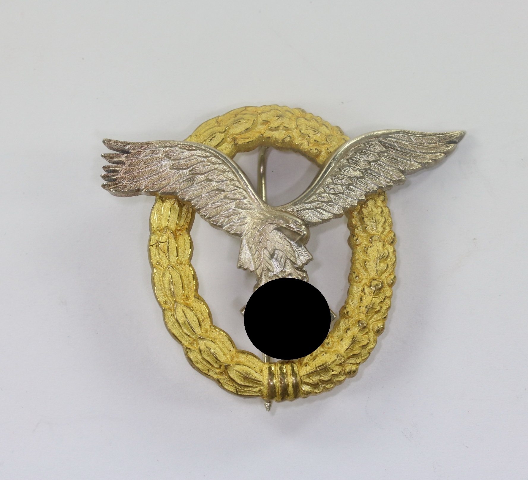 flugzeugf_hrer_und_beobachterabzeichen_doppelabzeichen_friedrich_linden_l_denscheid_fll_1__1 Luftwaffe Combined Pilot & Observer Badge. Type Friedrich Linden (FLL). – Bild 1