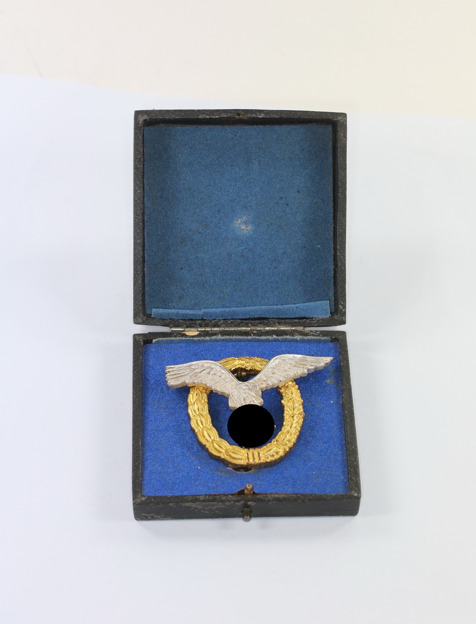 flugzeugf_hrer_und_beobachterabzeichen_doppelabzeichen_hst Cased Luftwaffe Pilot & Observer Badge. Maker GWL. – Bild 1