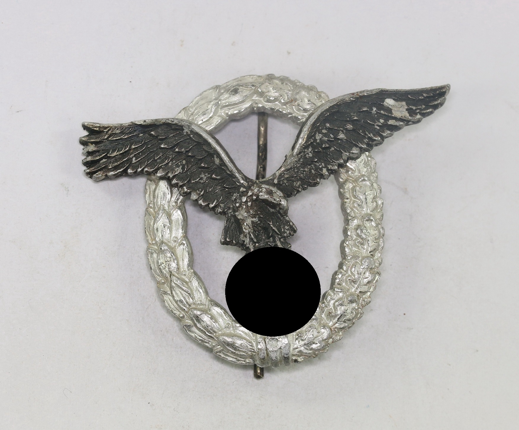 Luftwaffe Pilot Badge. Maker C.E. Juncker Berlin SW, Aluminium (!) – Bild 1