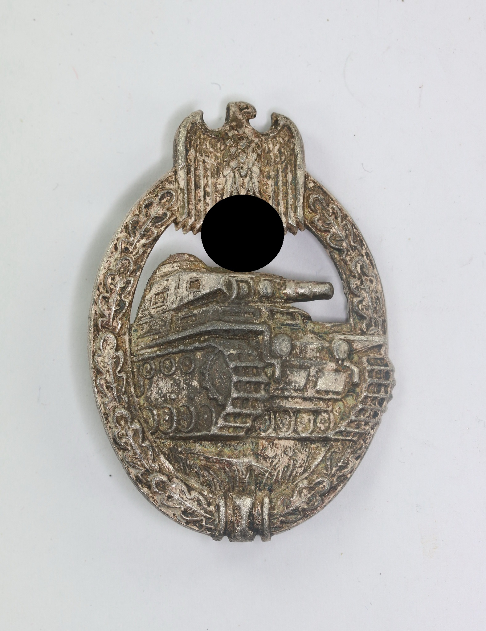 Frühes Panzerkampfabzeichen in Silber, GWL Gebrüder Wegerhoff, Lüdenscheid – Bild 1