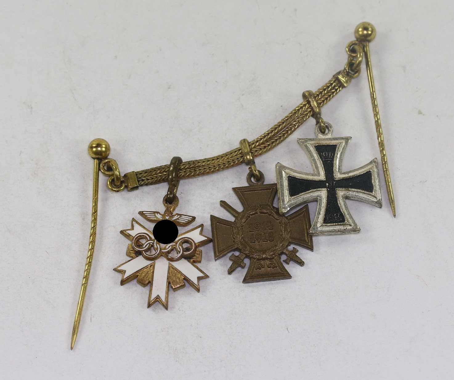 Frackkette 3 X, Olympia Ehrenzeichen 2. Klasse 1936 – Bild 1