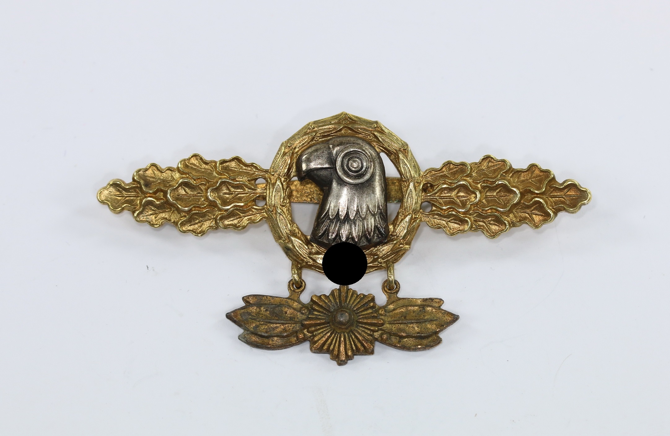 frontflugspange_f_r_aufkl_rer_in_gold_mit_stern_anh_nger_1__1 Gold Operational Flight Clasp for Observer with Star Pendant. – Bild 1