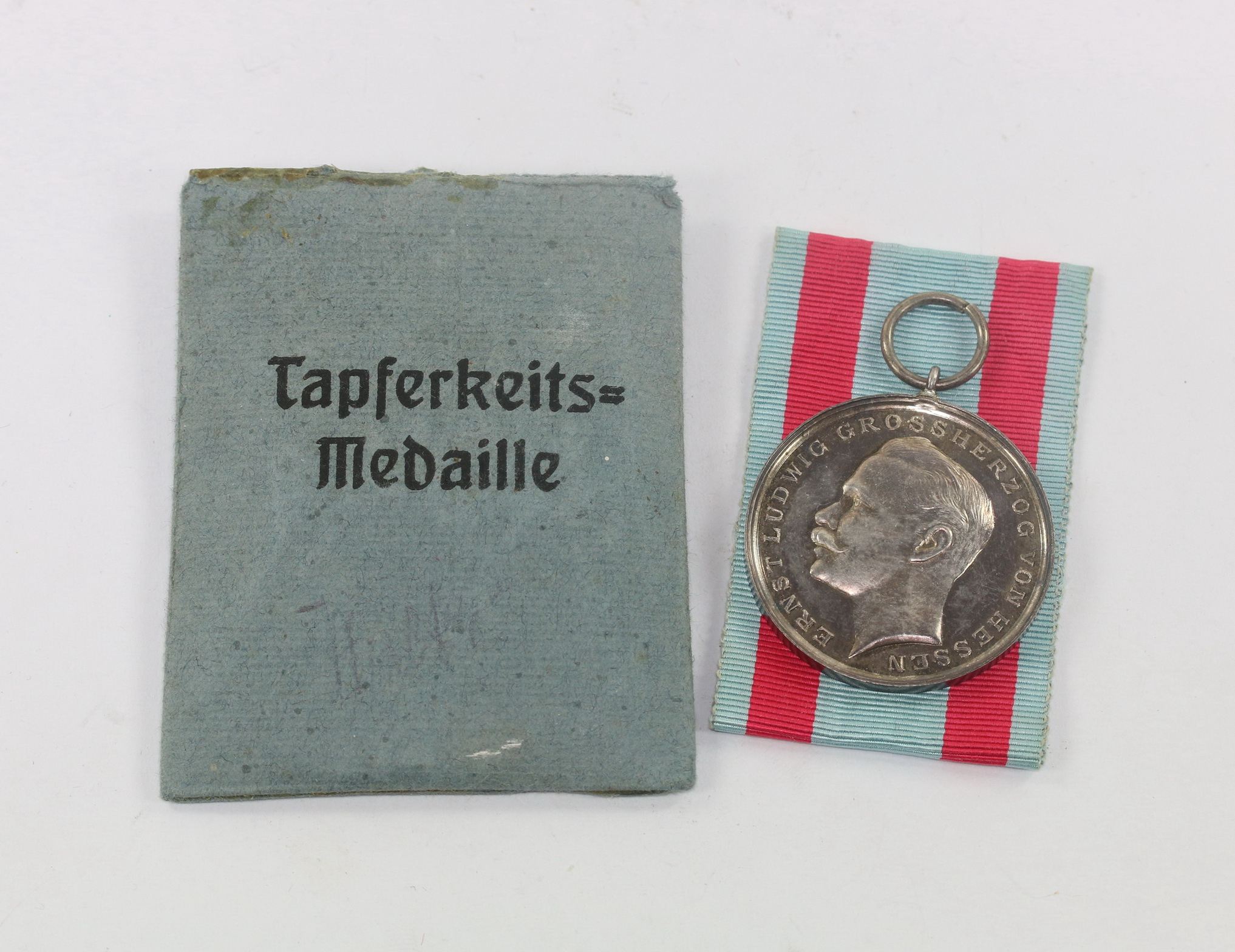 hessen_allgemeines_ehrenzeichen_f_r_tapferkeit_in_verleihungst_te_1_ Hessen, Allgemeines Ehrenzeichen für Tapferkeit, in Verleihungstüte – Bild 1