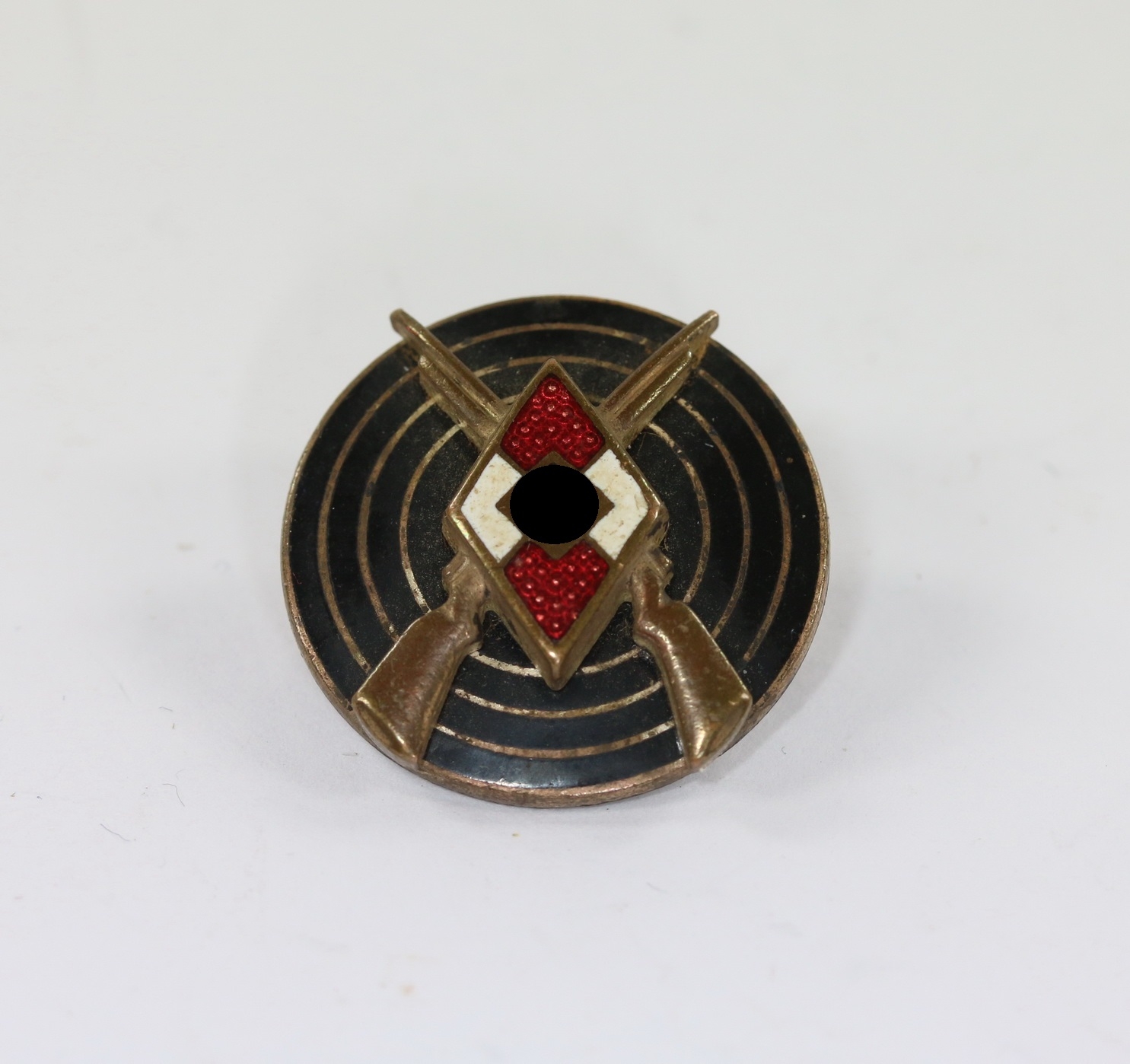 hitler_jugend_hj_schie_auszeichnunge_hst Hitler Youth (HJ), Marksmanship Badge. Maker RZM M1/77. – Bild 1