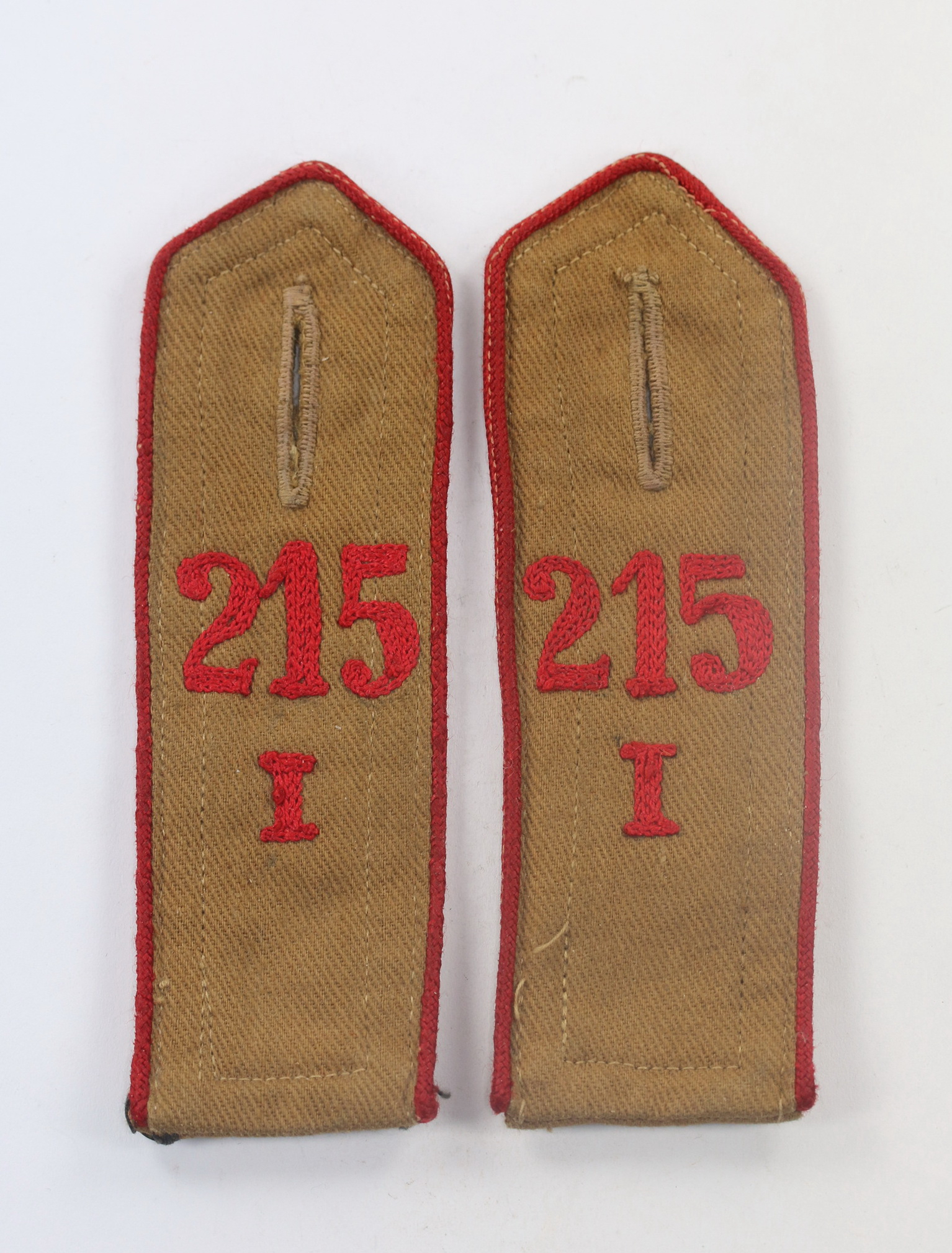 Hitlerjugend (HJ), Frühes Paar Schulterklappen Bann 215 (Oschatz/ Sachsen/ Mitte) – Bild 1