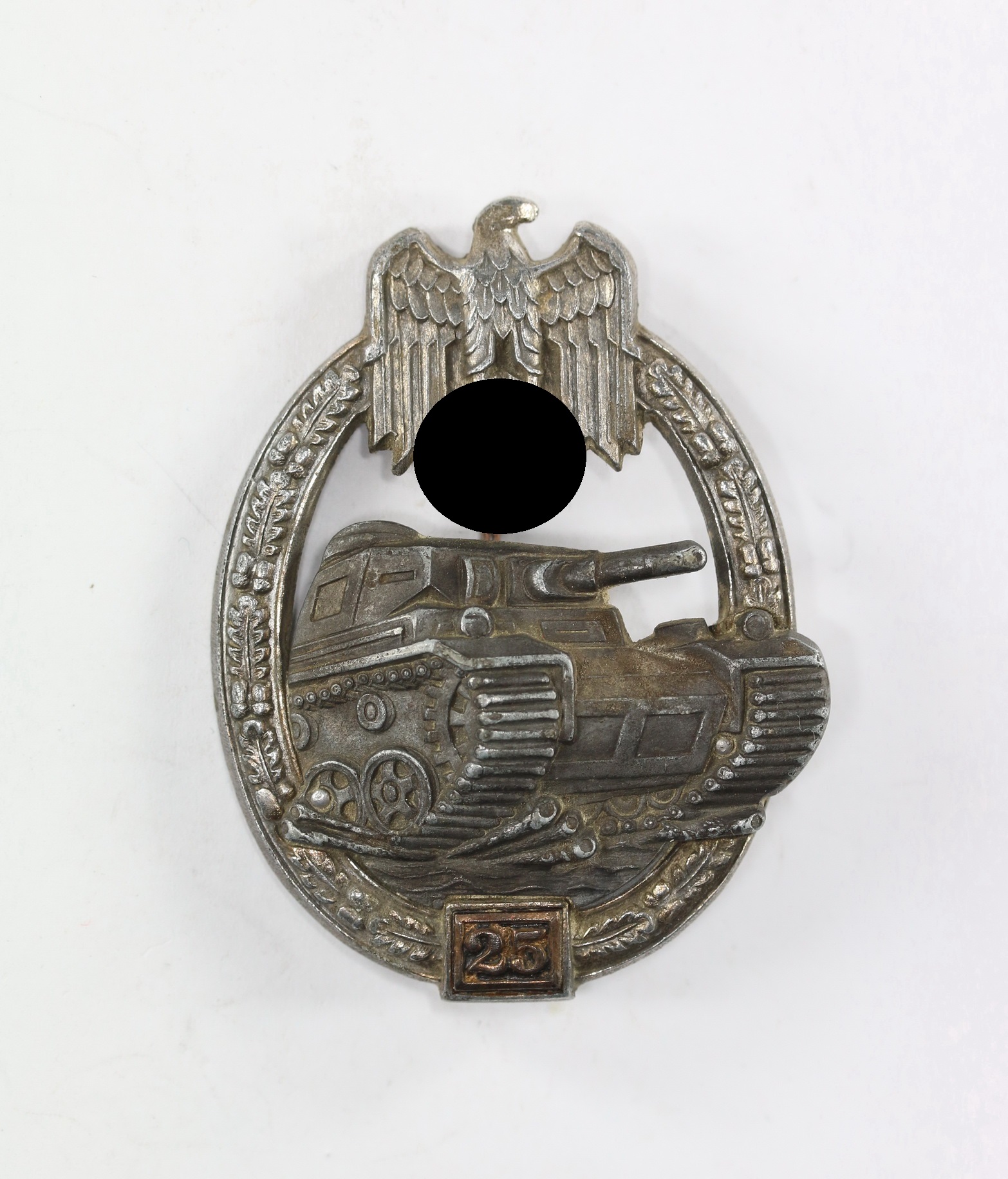 img_0713_bildgr_e_ndern_1 Silver Panzer Assault Badge with Number Box 25. Type C.E Juncker. – Bild 1