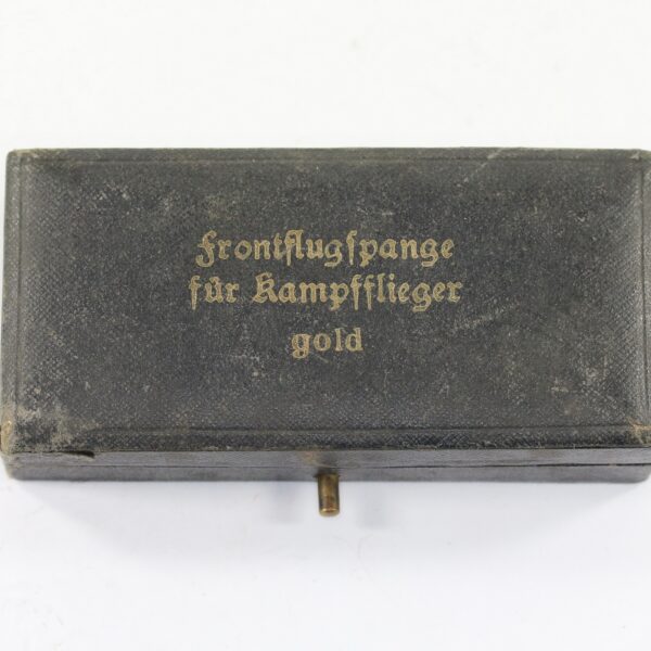 Etui Fronftflugspange für Kampfflieger in Gold