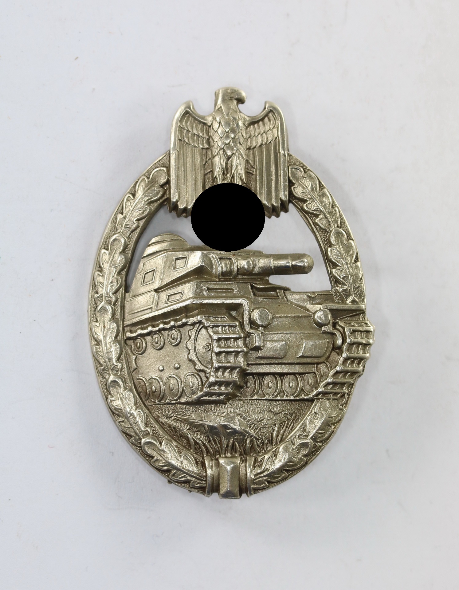 img_9323_bildgr_e_ndern_1_2 Silver Panzer Assault Badge. Type Juncker, Nickel Silver. – Bild 1