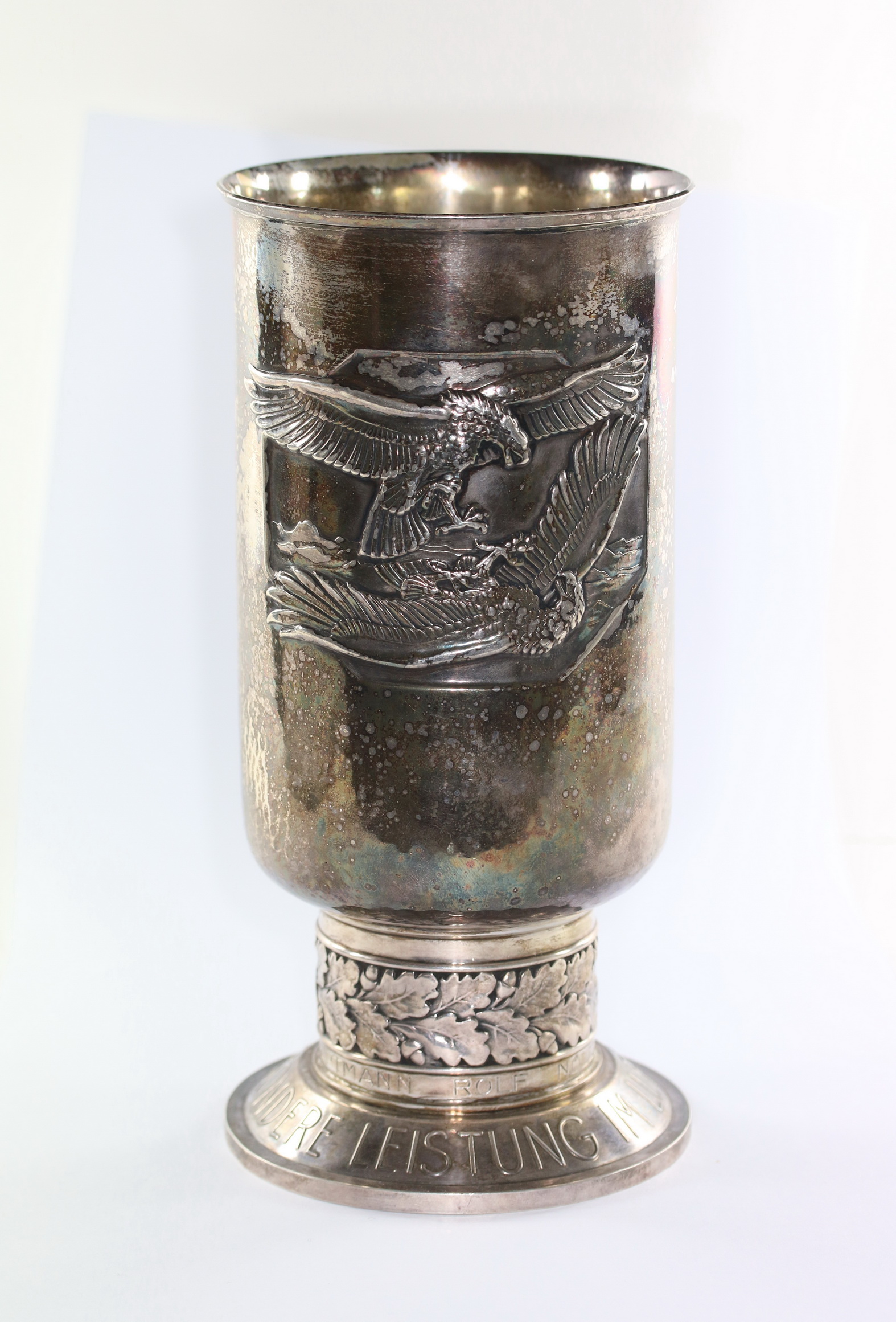 img_9689_bildgr_e_ndern_1_2 Luftwaffe, Ehrenpokal für besondere Leistungen in Luftkrieg, "Rolf Nöller", 1940 (!), Silber – Bild 1
