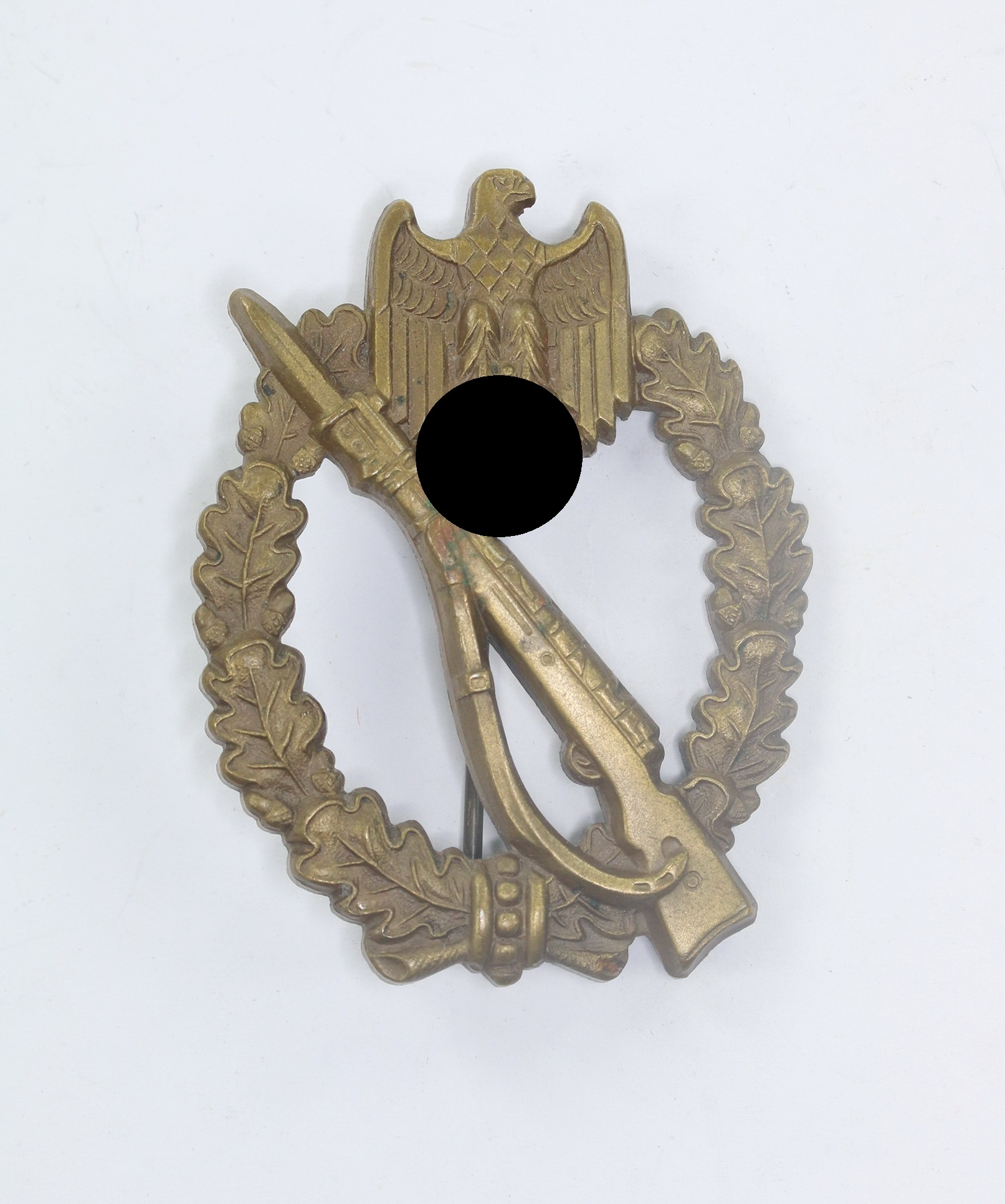 Bronze Infantry Assault Badge. Maker W, Solid Tombak. – Bild 1