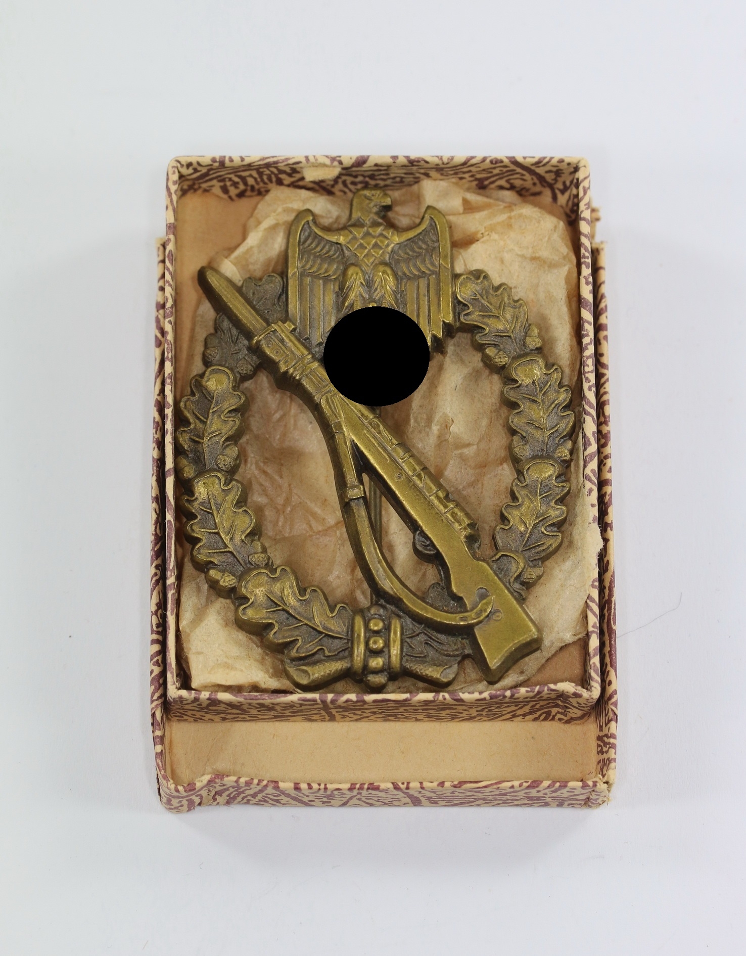 Boxed Bronze Infantry Assault Badge. Maker W, Tombak. – Bild 1