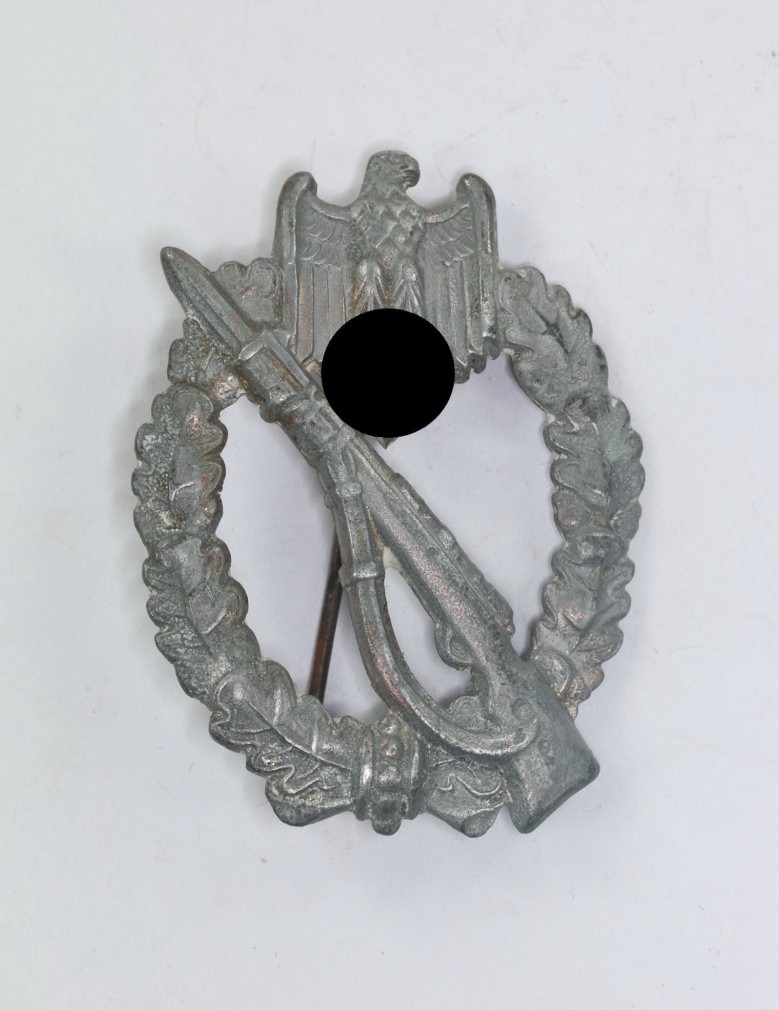 infanterie_sturmabzeichen_in_silber_e SilverInfantry Assault Badge. Type E. F. Wiedmann, Frankfurt a.M. – Bild 1