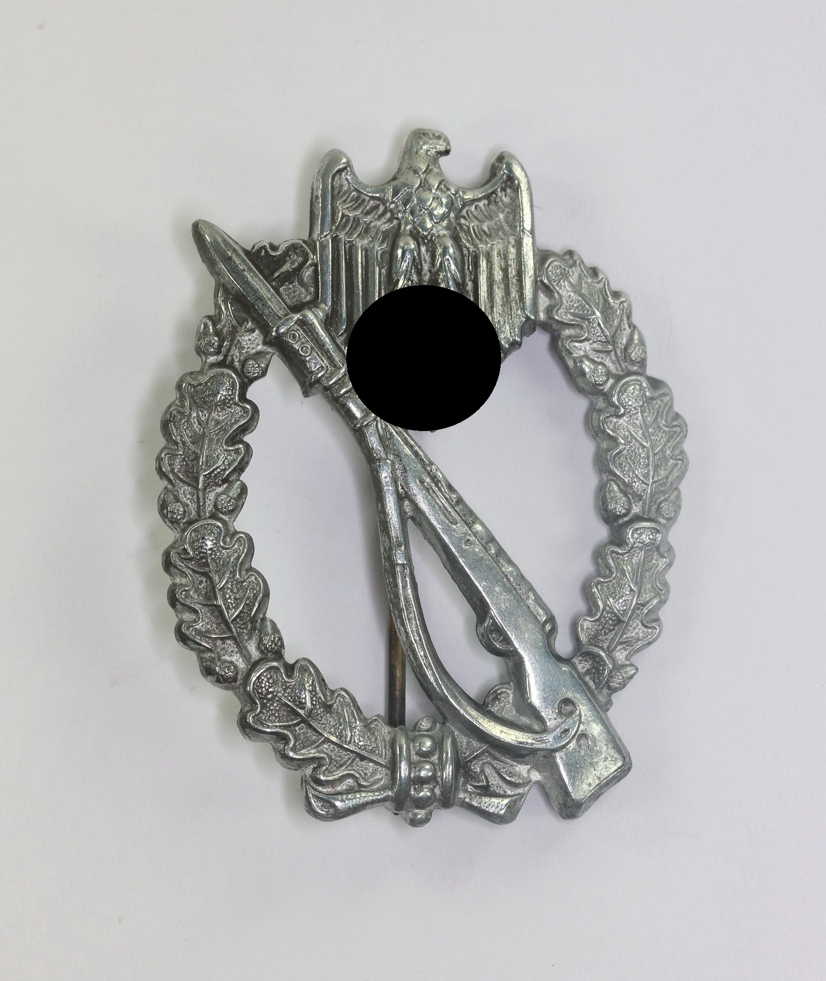 infanterie_sturmabzeichen_in_silber_ernst_l Infanterie Sturmabzeichen in Silber, Ernst L. Müller, Pforzheim (Zink) – Bild 1