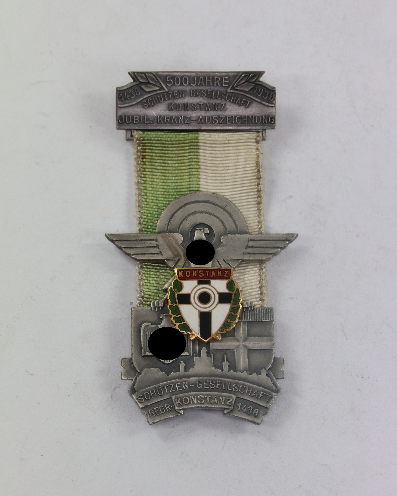 jubil_umsabzeichen_500_jahre_sch_tzen_gesellschaft_konstanz_jubil_1__1_4nd Jubiläumsabzeichen 500 Jahre Schützen Gesellschaft Konstanz Jubil.-Kranz-Auszeihnung – Bild 1