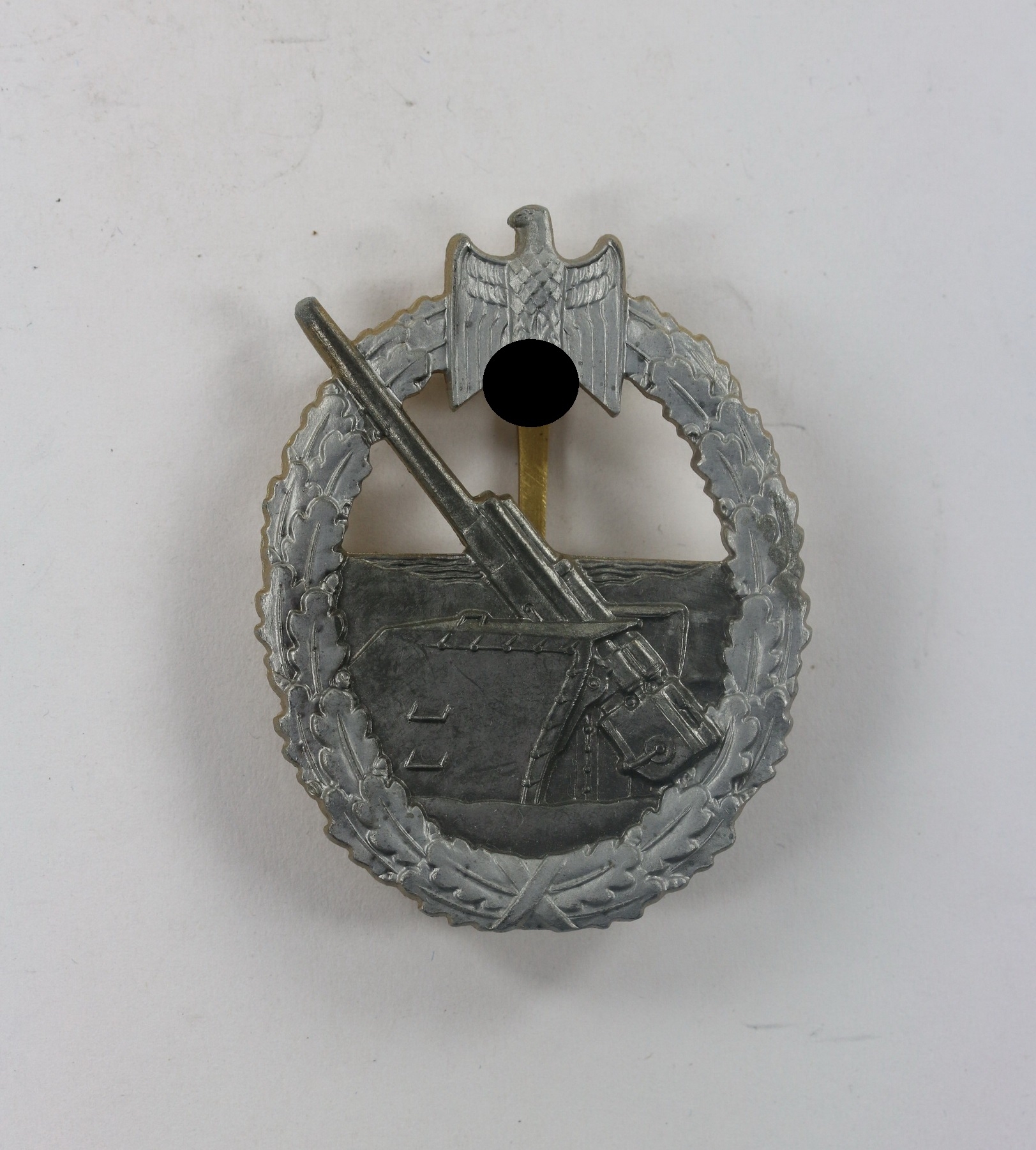 k_stenartillerie_abzeichen_f_rster_barth_pforzheim_1__1_4nd Küstenartillerie Abzeichen, Förster & Barth, Pforzheim – Bild 1