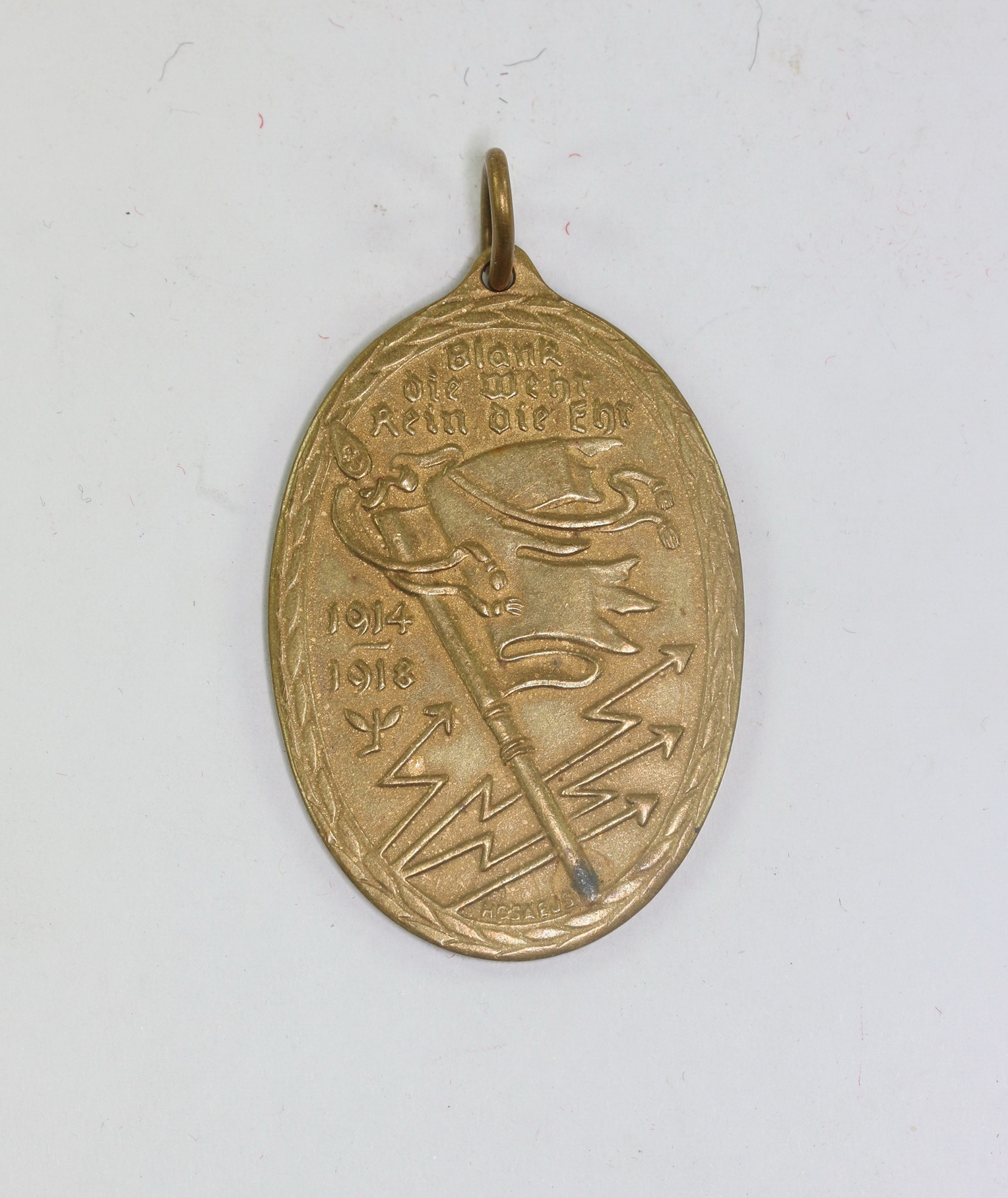 War Medal - Kyffhäuser Medaille - Blank die Wehr-rein die Ehr 1914-1918 – Bild 1