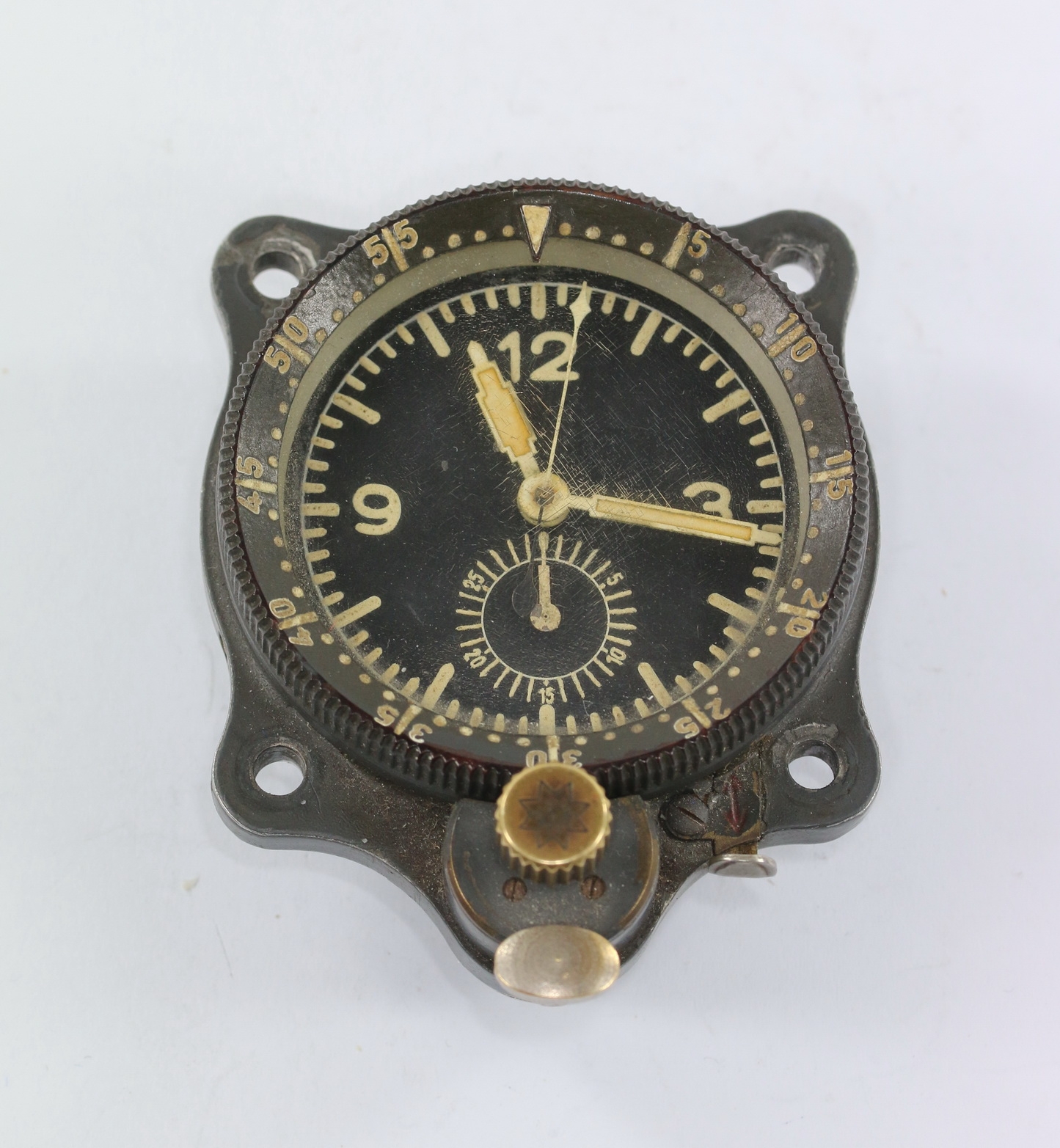 luftwaffe_blindfluguhr_junghans_bouk_i_mit_chronograph_version_iv_1_ Luftwaffe, Night Flight Clock. Maker Junghans BO-Uk I with Chronograph (Model IV) – Bild 1