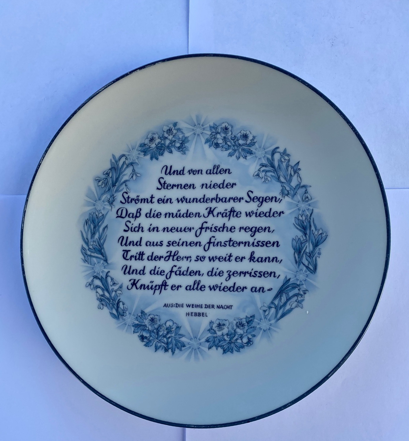 manufaktur_allach_teller__julfest_1944_ihen_und_ihrer_sippe_w_nsche_ich_ein_gesegnetes_julfest_udn_ein_gutes_neues_jahr_1_ Allach Porcelain Plate - Julfest 1944 Ihen und Ihrer Sippe wünsche ich ein gesegnetes Julfest udn ein gutes neues Jahr – Bild 1