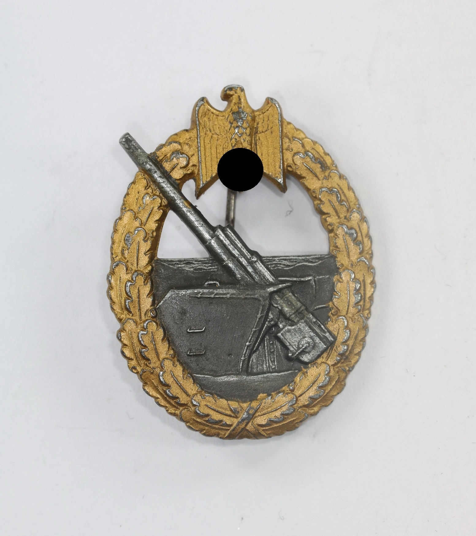 Coastal Artillery War Badge. Maker FLL 43 (Friedrich Linden, Lüdenscheid) – Bild 1