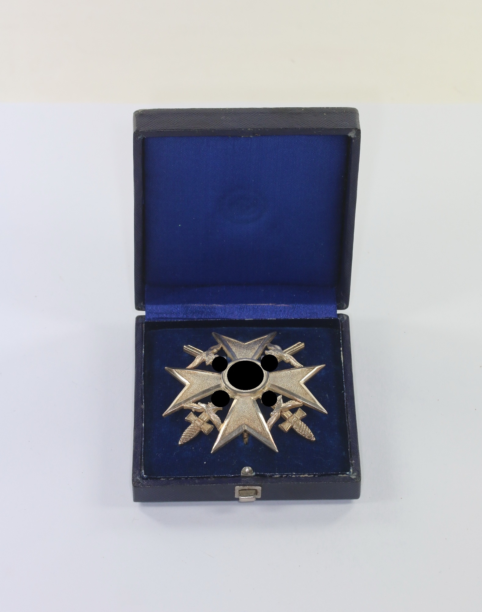 Cased Silver Spanish Cross with Swords. Maker CEJ 900. – Bild 1