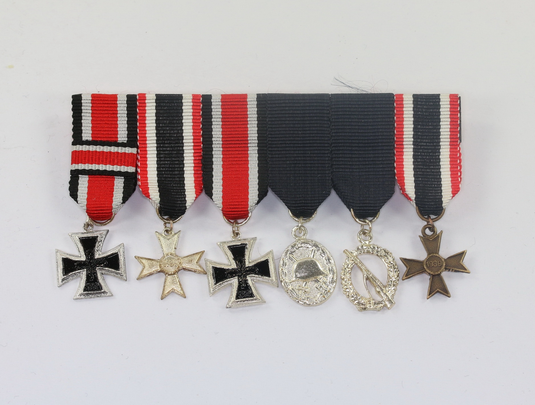 miniatur_ordensschnalle_6_x_1957_1__4nd Six Place Miniature Medal Bar 1957. – Bild 1