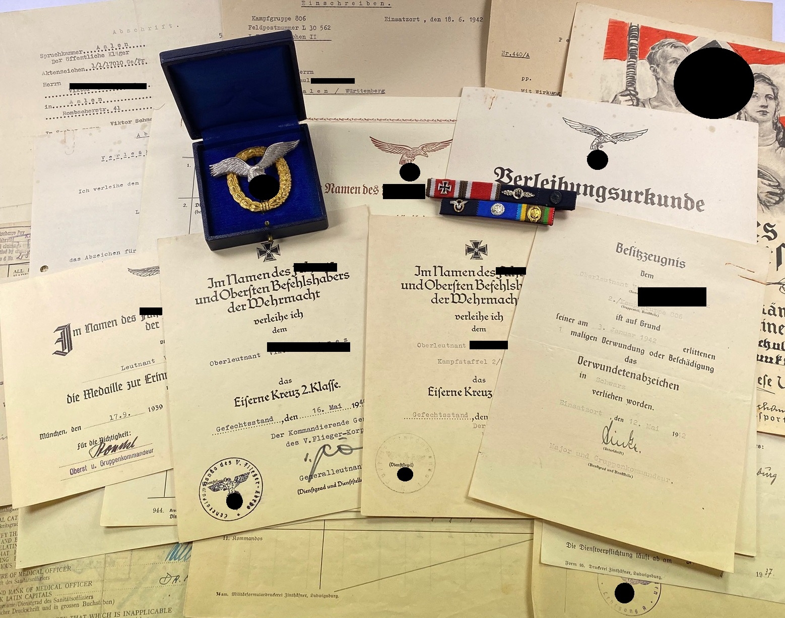 Combined Pilot & Observer Badge Group. Type FLL, 1st Pattern. – Bild 1