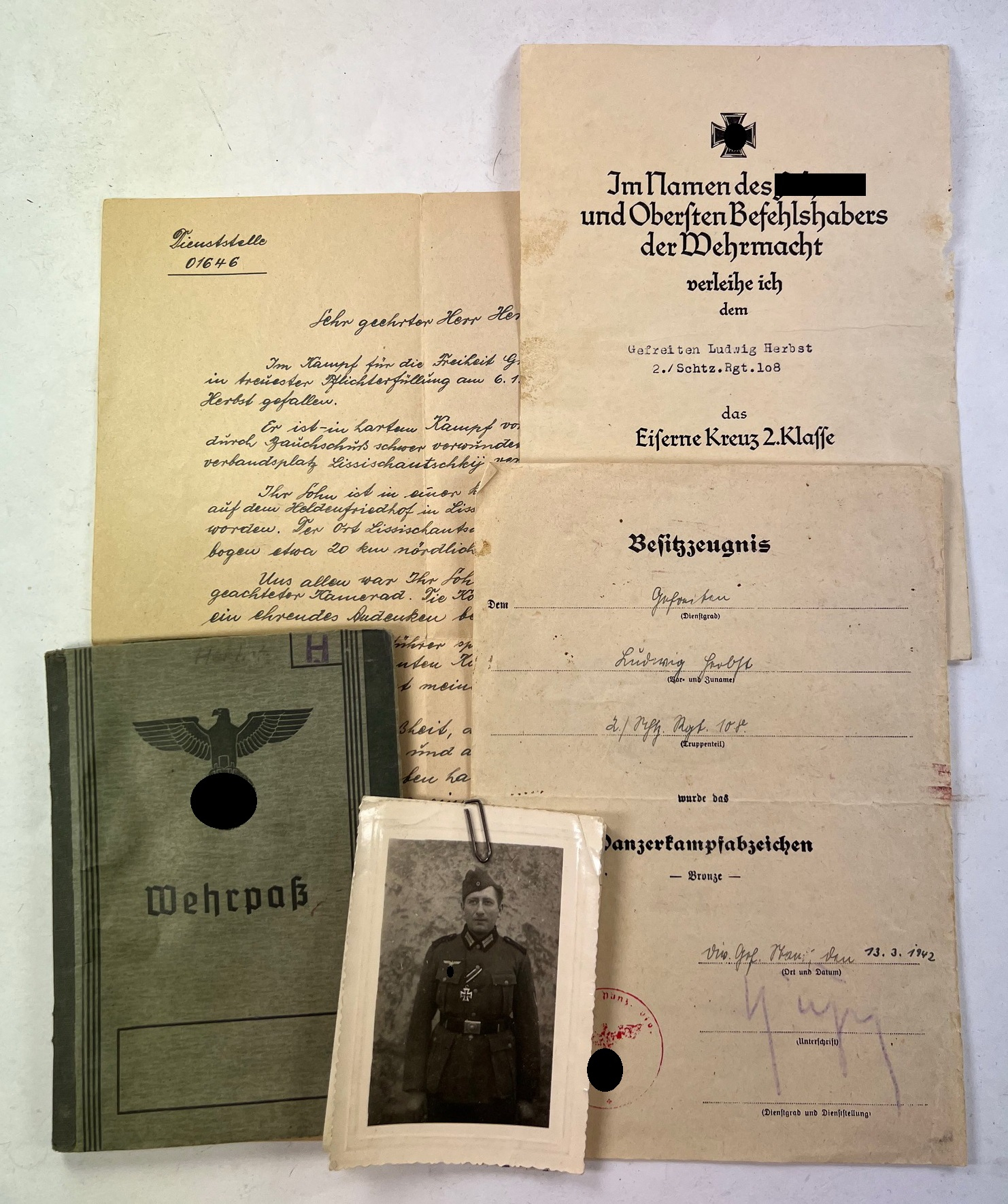 nachlass_sch_tzen_reg Nachlass Schützen Reg. 108, Ludwig Herbst – Bild 1