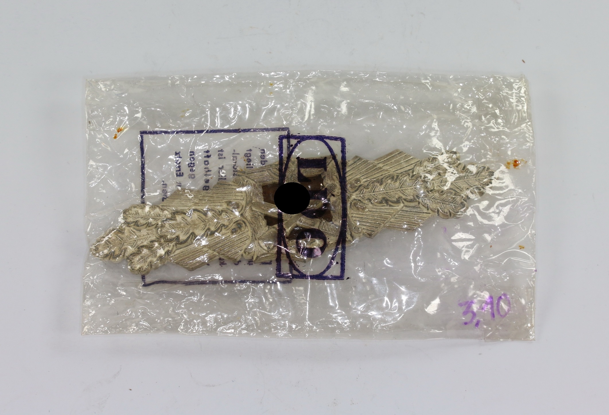 Nahkampfspange in Silber, Hst. GWL, in LDO Cellophan Tüte – Bild 1