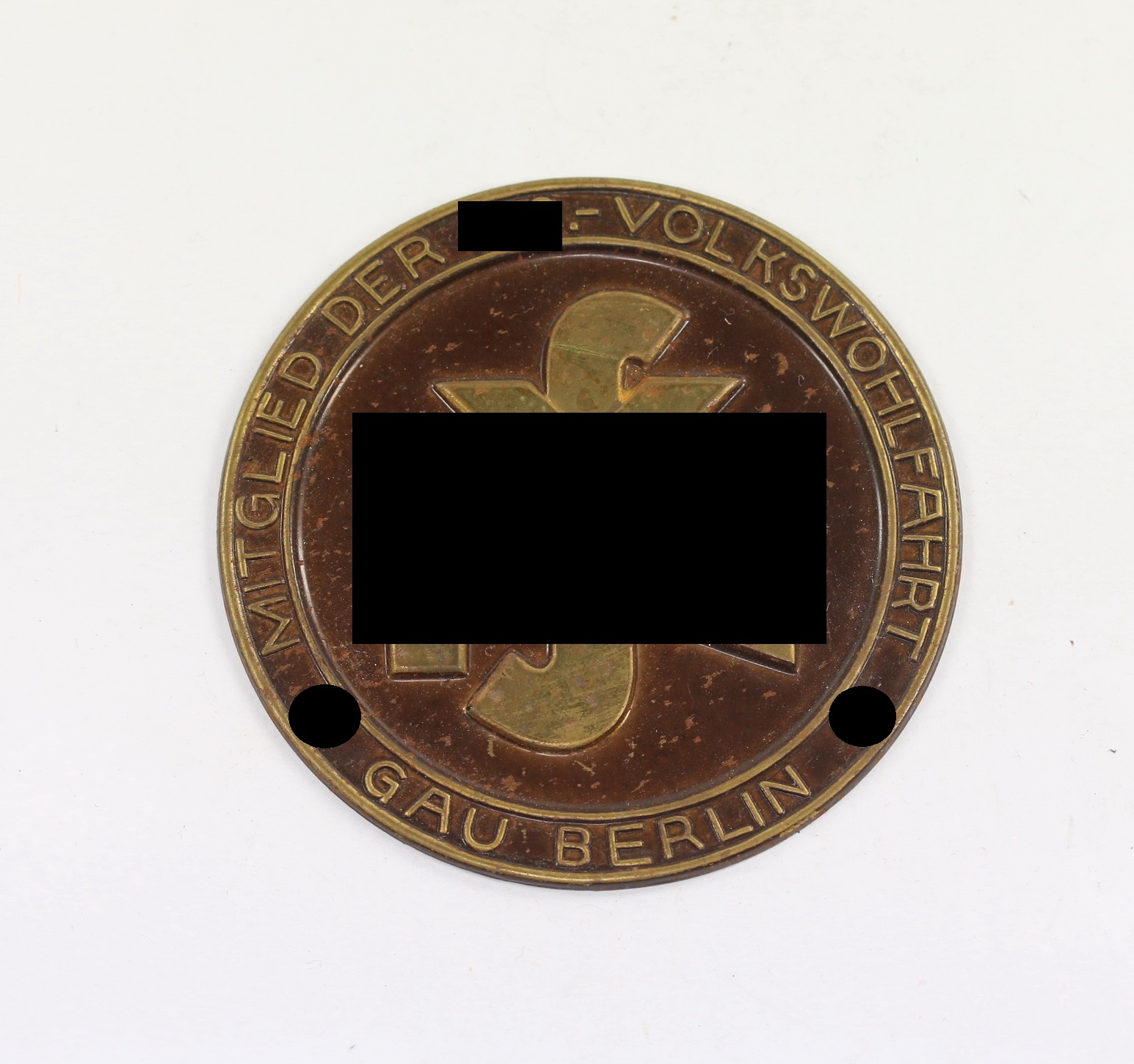 Nationalsozialistische Volkswohlfahrt (NSV), Türplakette Gau Berlin – Bild 1