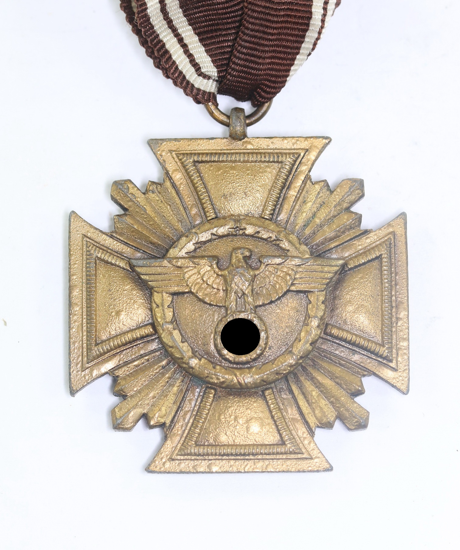 NSDAP Dienstauszeichnung in Bronze, massive Ausführung (Zink) – Bild 1
