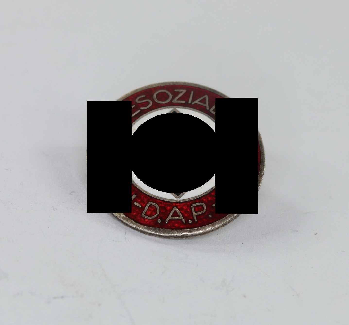 NSDAP Parteiabzeichen, Eisen (!), Hst. RZM M1/93 Gotllieb Friedrick Keck & Sohn, Pforzheim – Bild 1