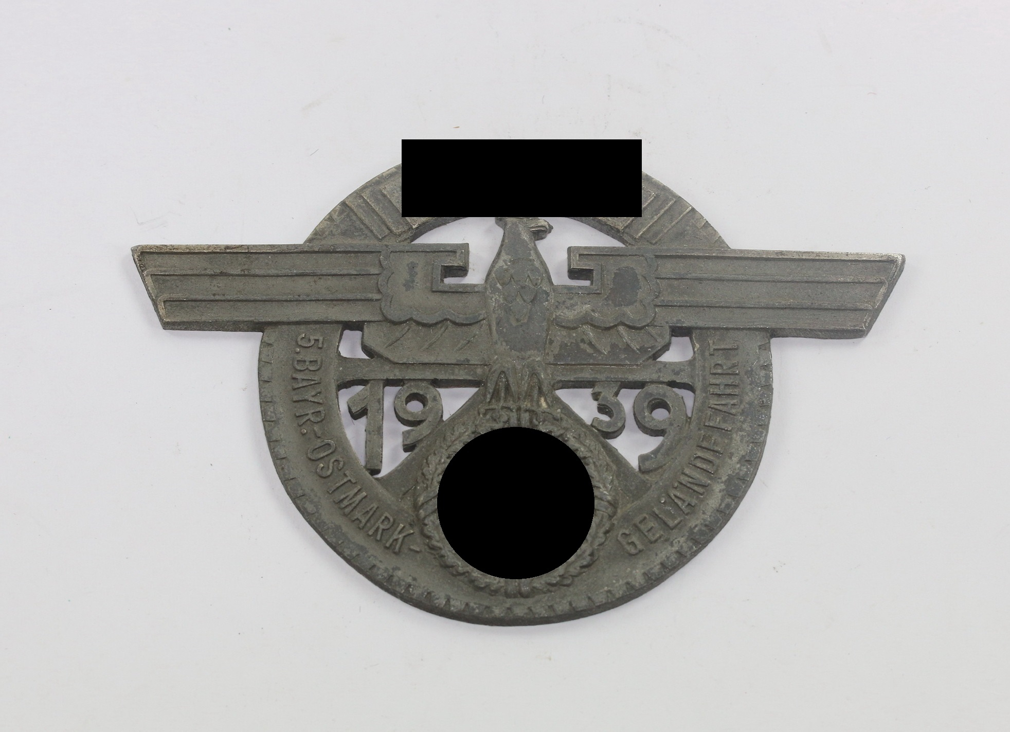 nskk_plakette_5 NSKK, Plakette 5. Bayer, Ostmark- Geländefahrt 1939, Hst. Carl Poellath Schrobenhausen – Bild 1