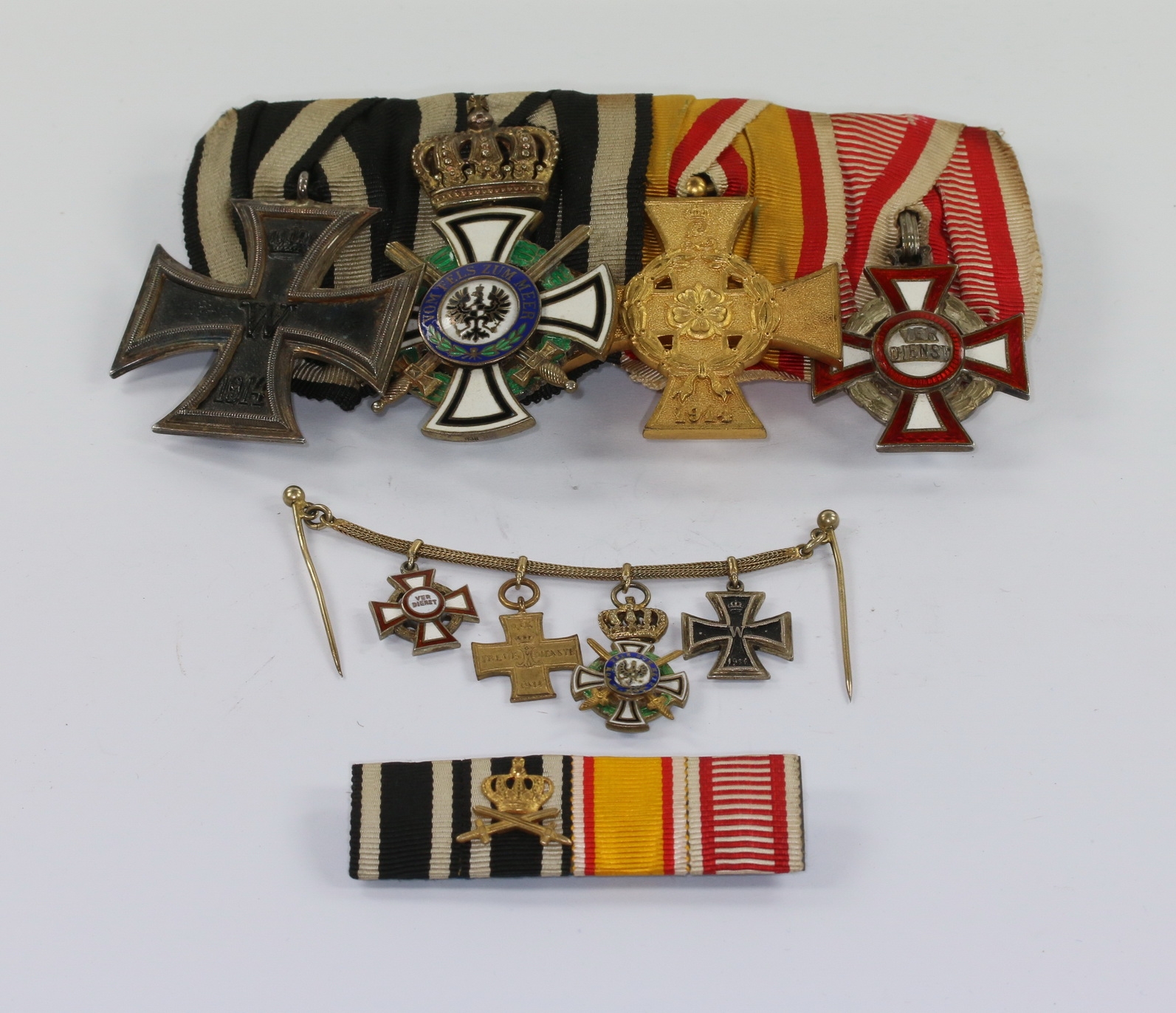 Four Place Medal Bar with Miniature Chain and Ribbon Bar.  – Bild 1
