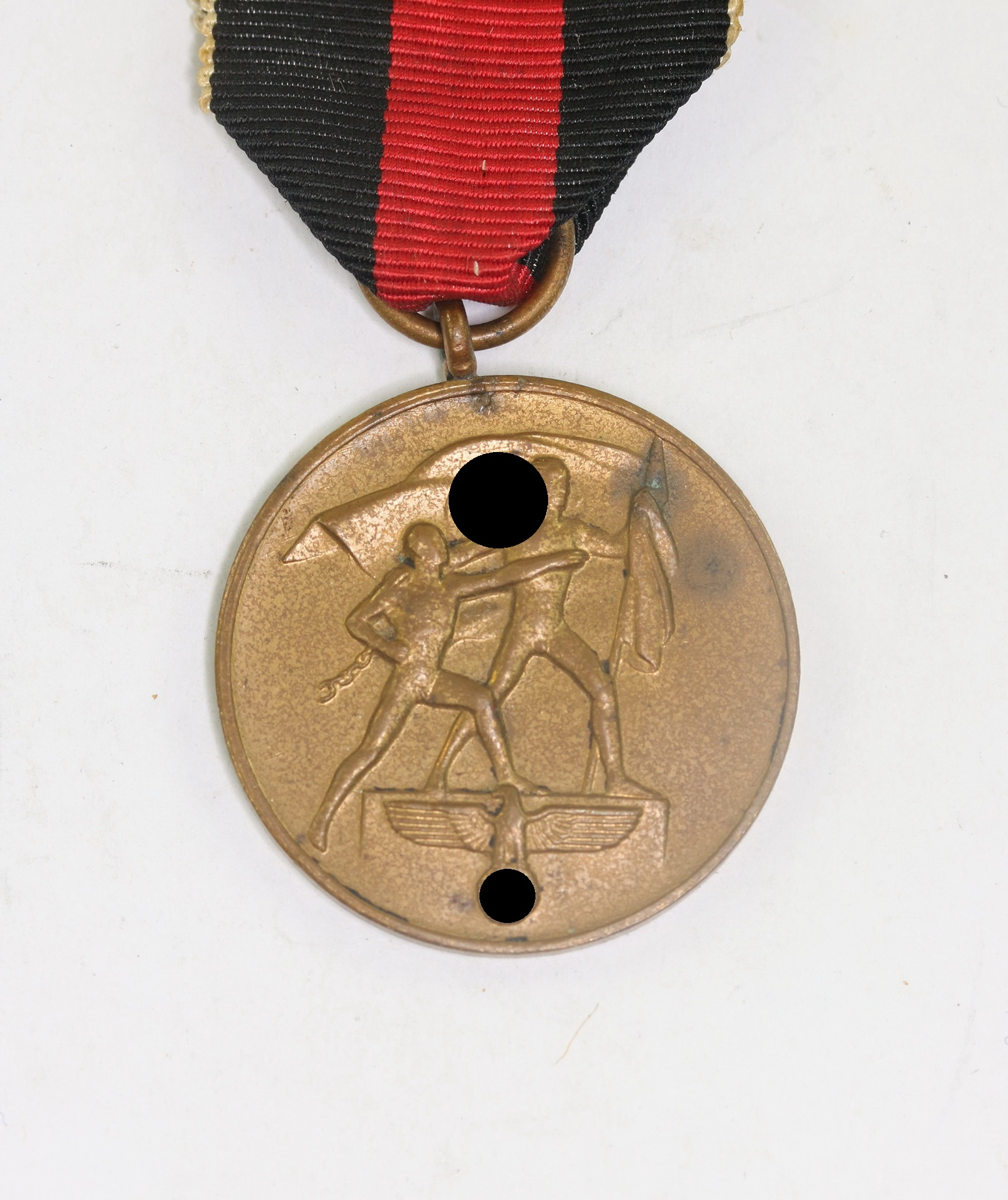 original_anschlu_medaille_sudetenland_1 Annexation of Czechoslavakia Medal. – Bild 1