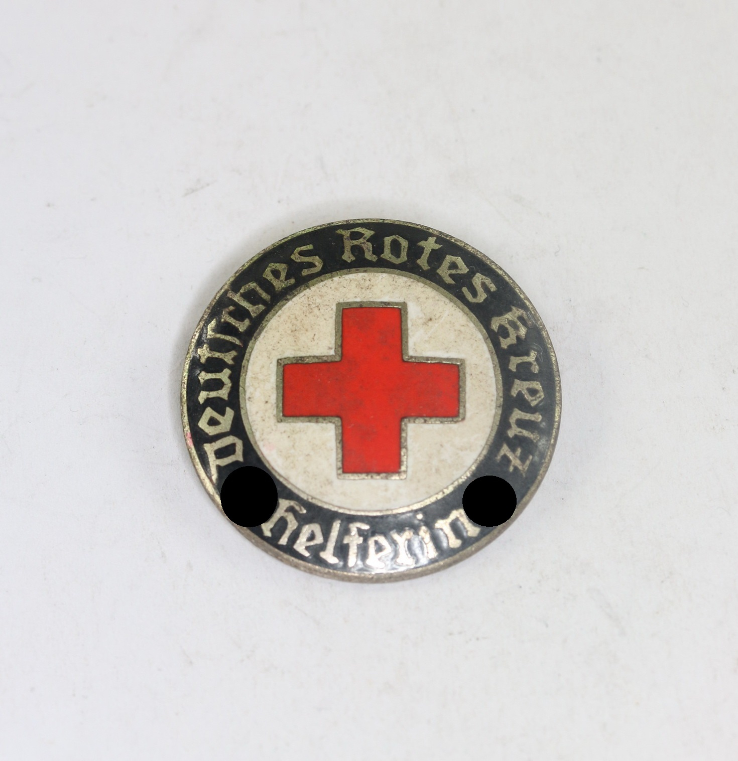 original_deutsches_rotes_kreuz_drk_brosche_f_r_helferin_ges German Red Cross (DRK), Brooch For Female Auxiliaries. Maker & Ges. Gesch. – Bild 1