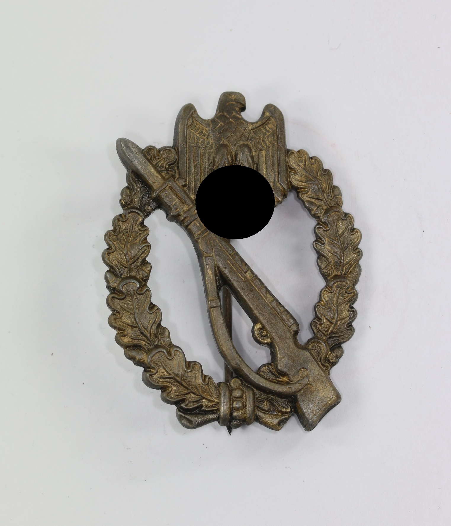 original_infanterie_sturmabzeichen_in_bronze_hst Bronze Infantry Assault Badge. Maker S.H.u.Co. 41 – Bild 1