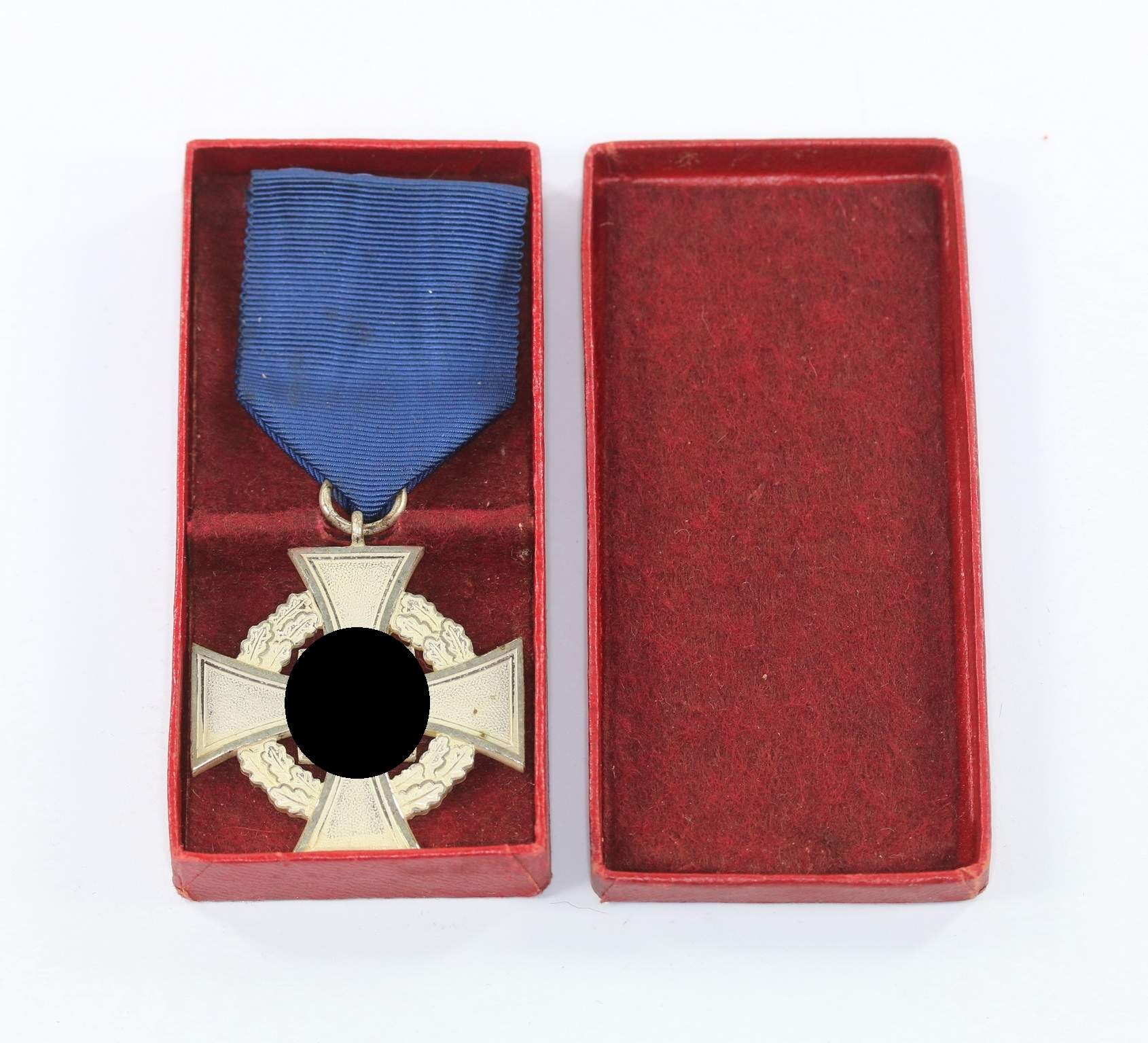 Cased Silver Civil Loyal Service Cross for 25 Years.  – Bild 1