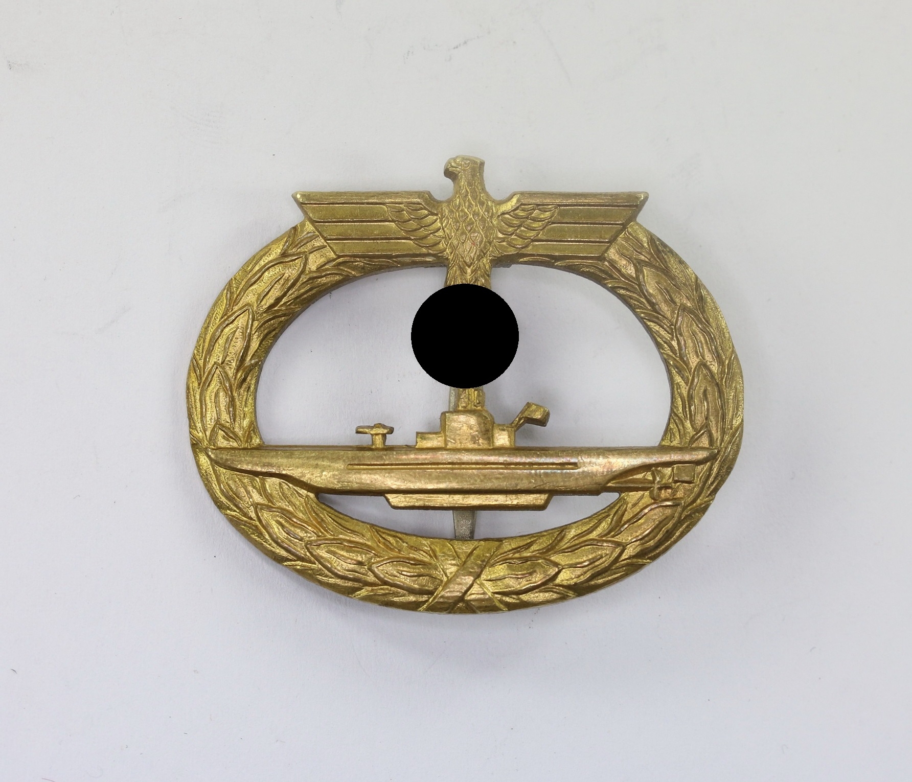 original_ubootkriegsabzeichen_1939_b Submarine War Badge 1939. Type B.H. Mayer, Pforzheim. – Bild 1