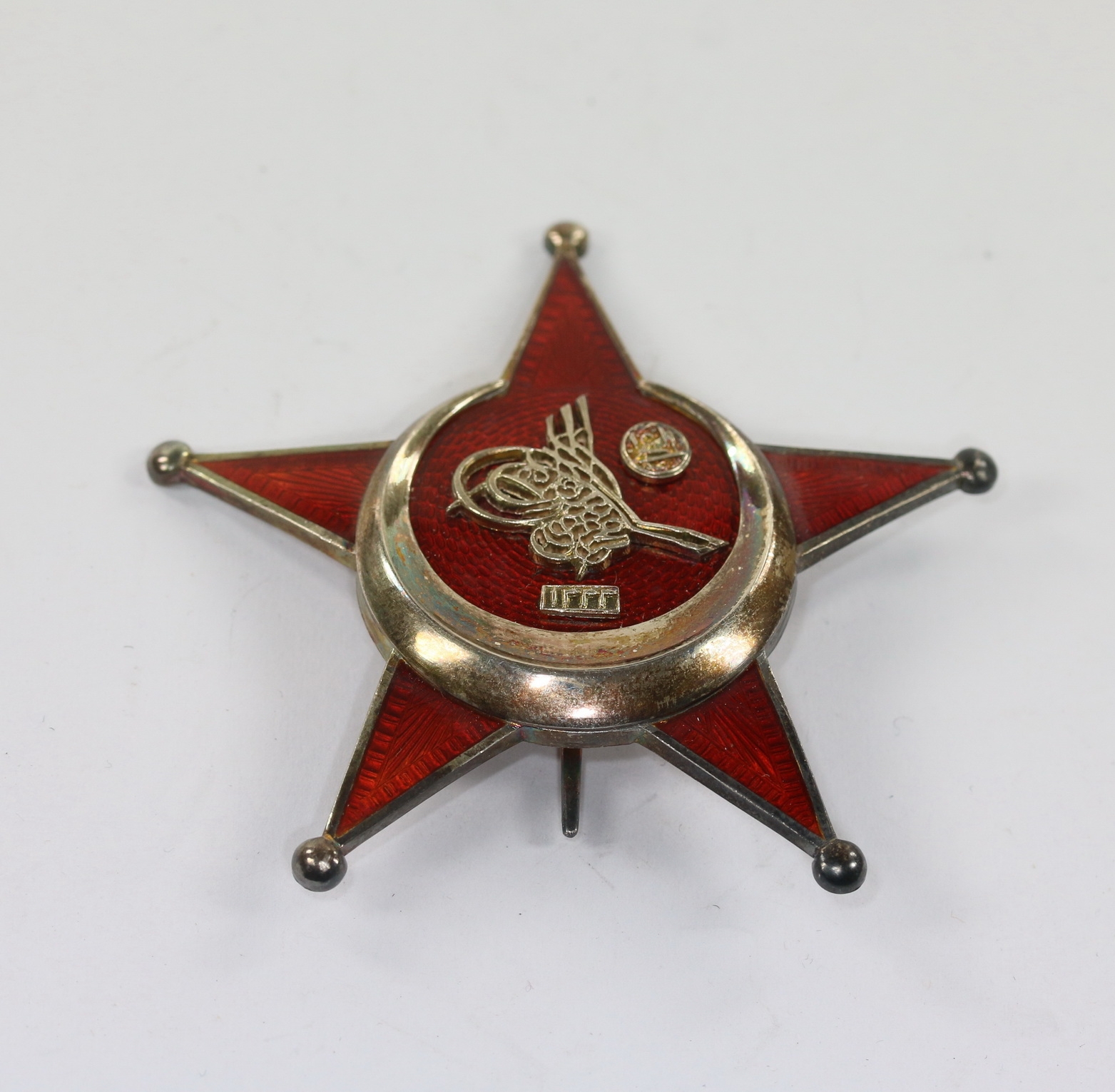 Osmanisches Reich, Eisernes Halbmond (Stern von Gallipoli), B.H. Mayer Silber 900 – Bild 1