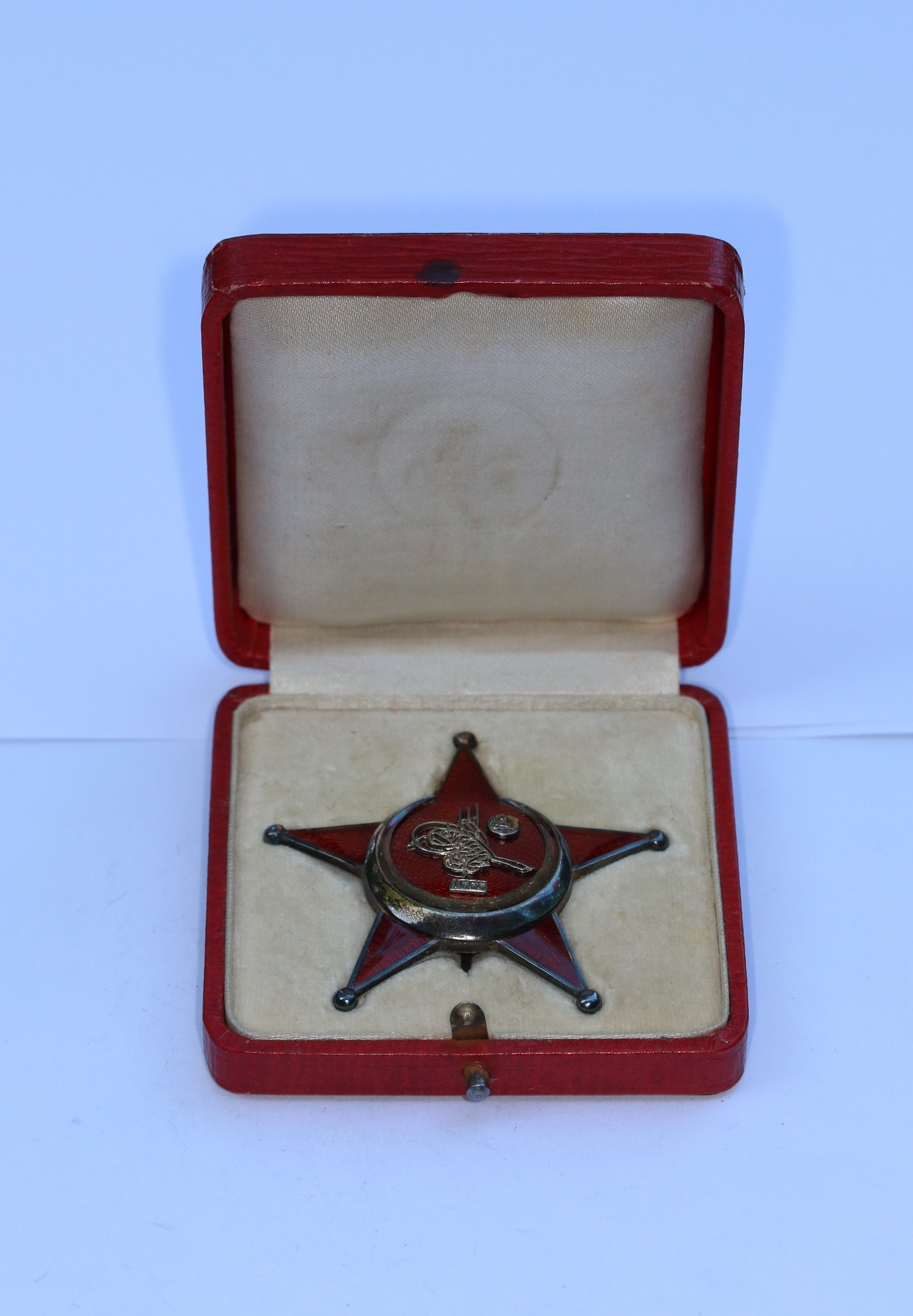 Osmanisches Reich, Eisernes Halbmond (Stern von Gallipoli), B.H. Mayer Silber, im Etui – Bild 1