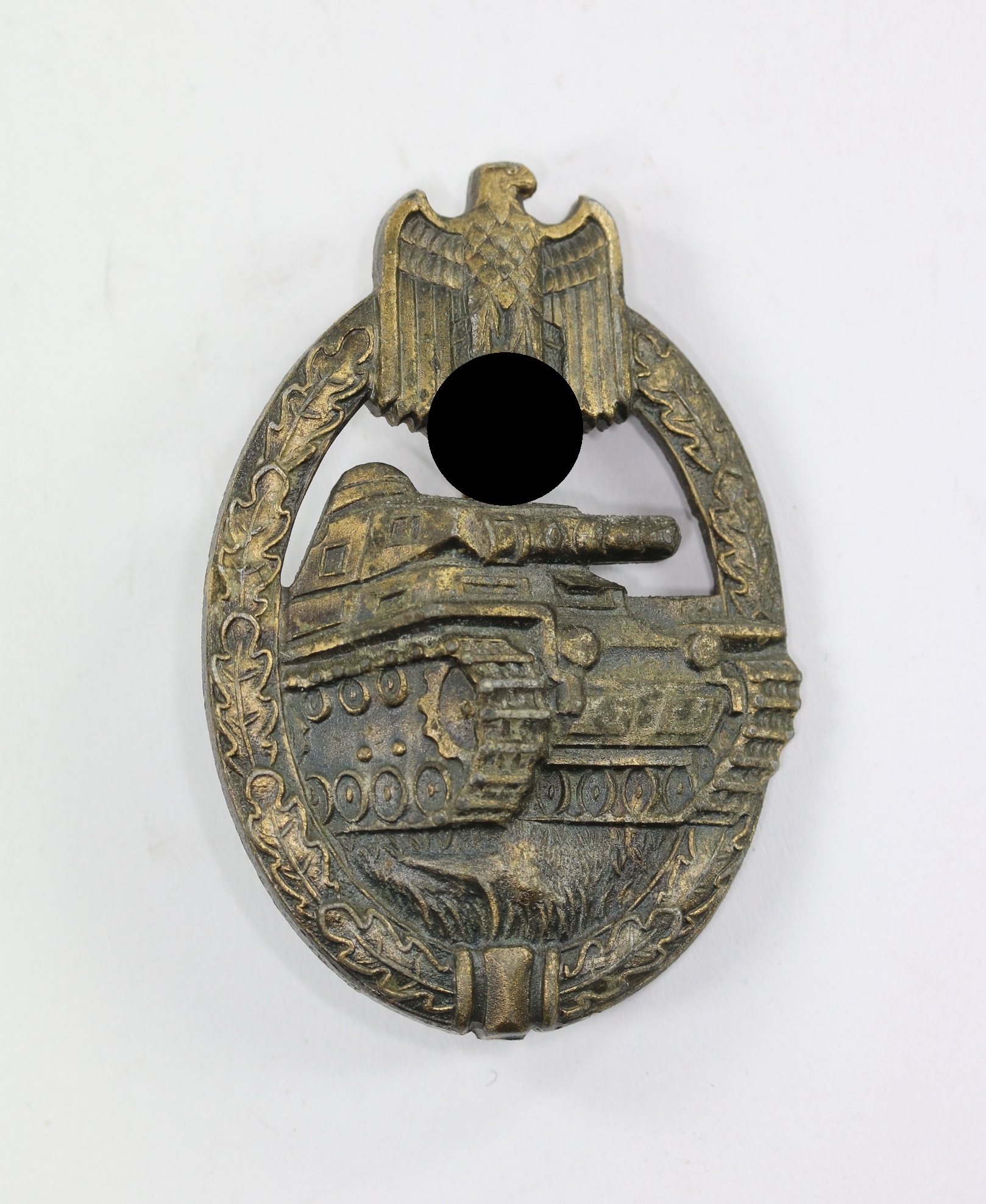panzer_kampfabzeichen_bronze_hersteller_kwm_1__1 Bronze Panzer Assault Badge. Maker KWM. – Bild 1