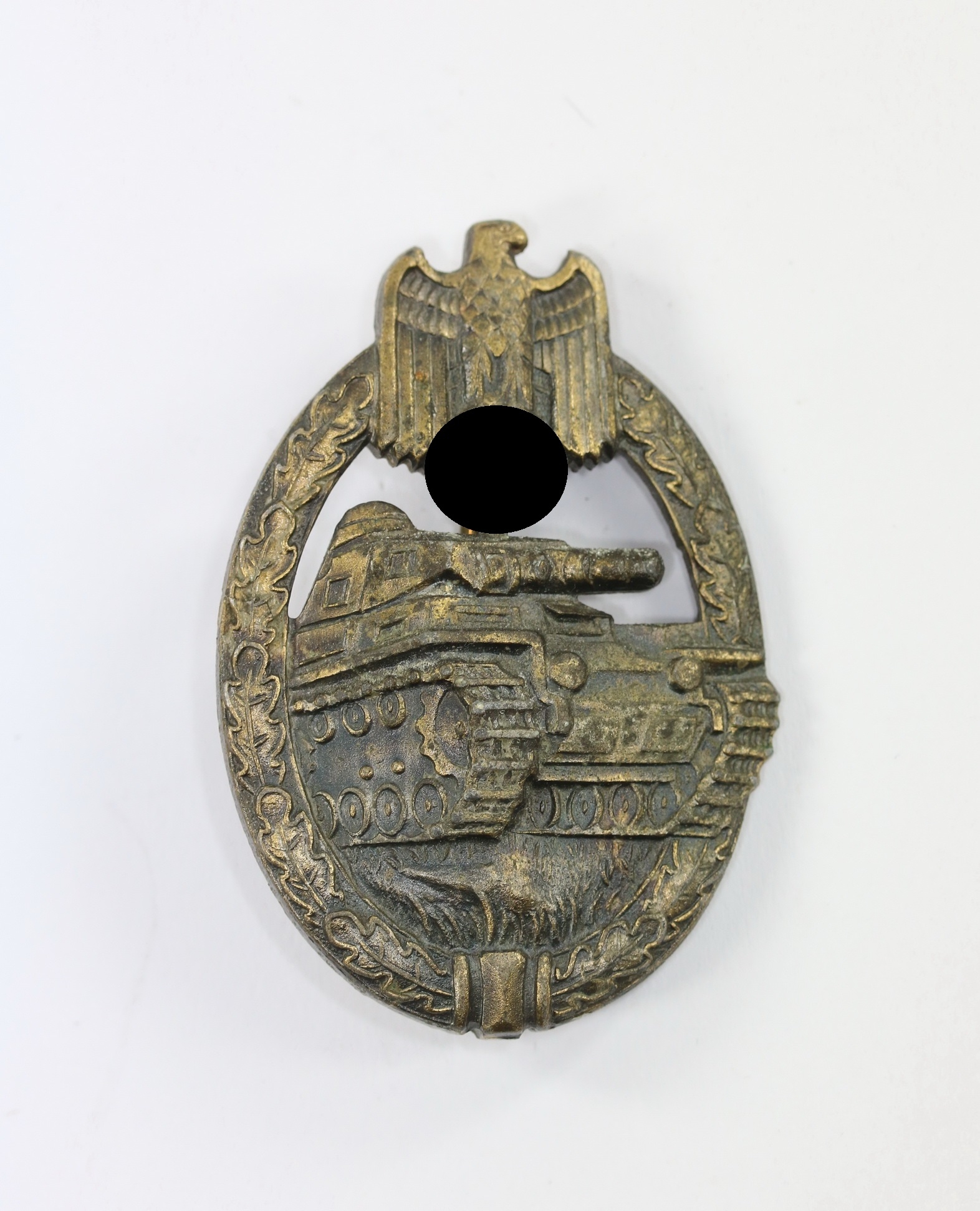 panzerkampfabzeichen_in_bronze_hersteller_kwm_karl_wurster_markneukirchen_1__1 Bronze Panzer Assault Badge. Maker KWM. – Bild 1