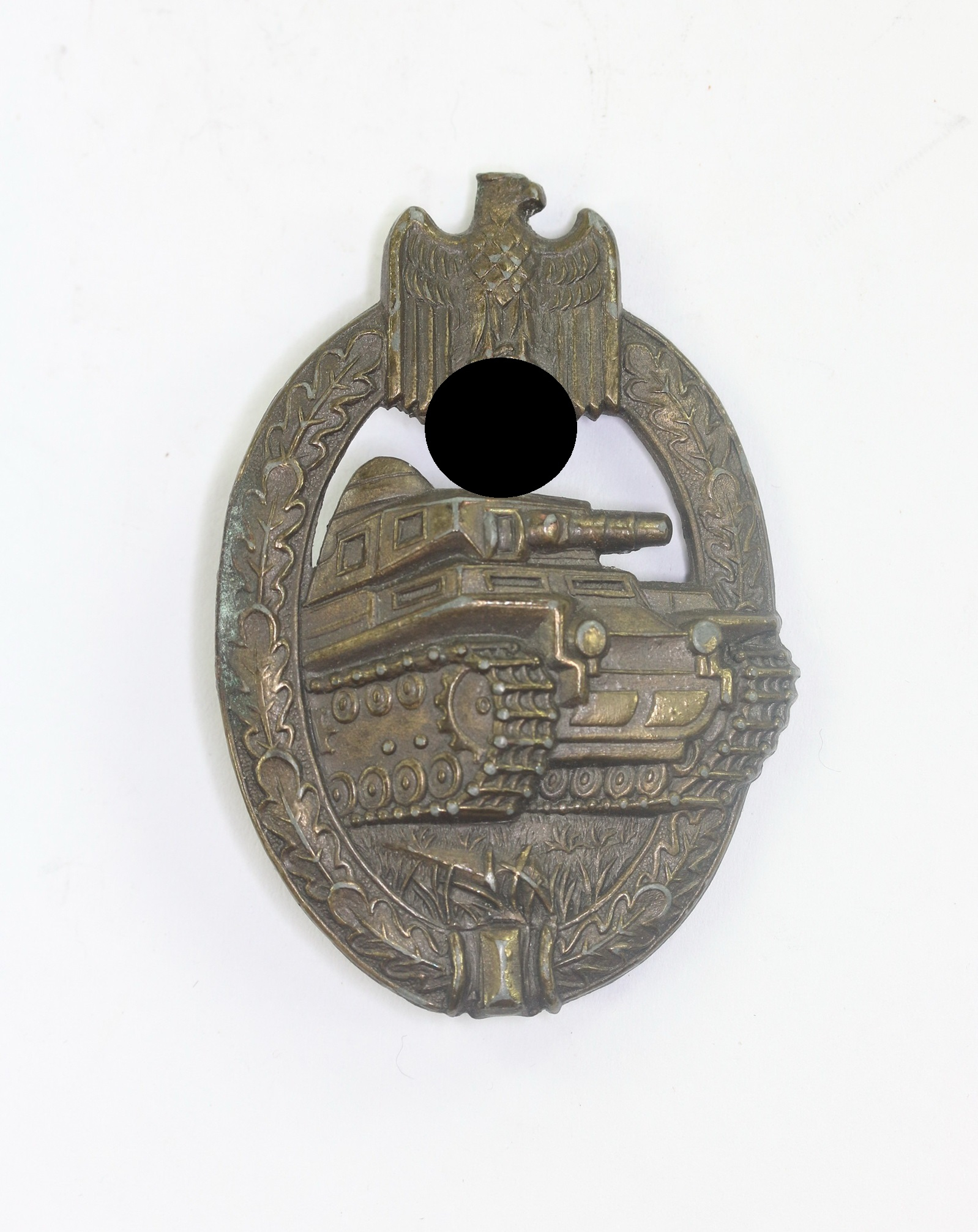 Bronze Panzer Assault Badge. Maker .A.S. (Adolf Scholze, Grünwald an der Neiße) – Bild 1