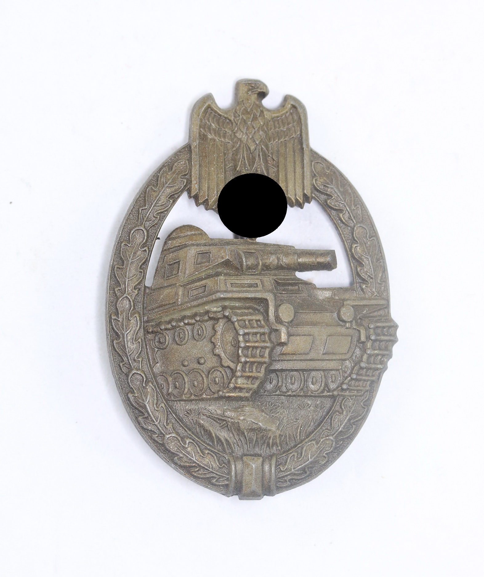 Panzerkampfabzeichen in Bronze, Hst, HA Hermann Aurich, Dresden  – Bild 1