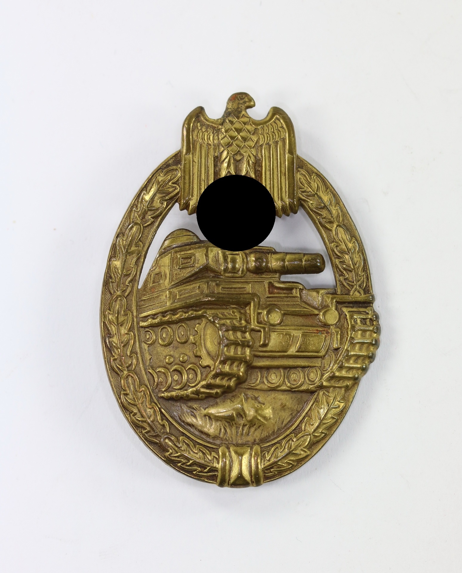 panzerkampfabzeichen_in_bronze_schickle_buntmetall_1__1 Bronze Panzer Assault Badge. Type Schickle. – Bild 1