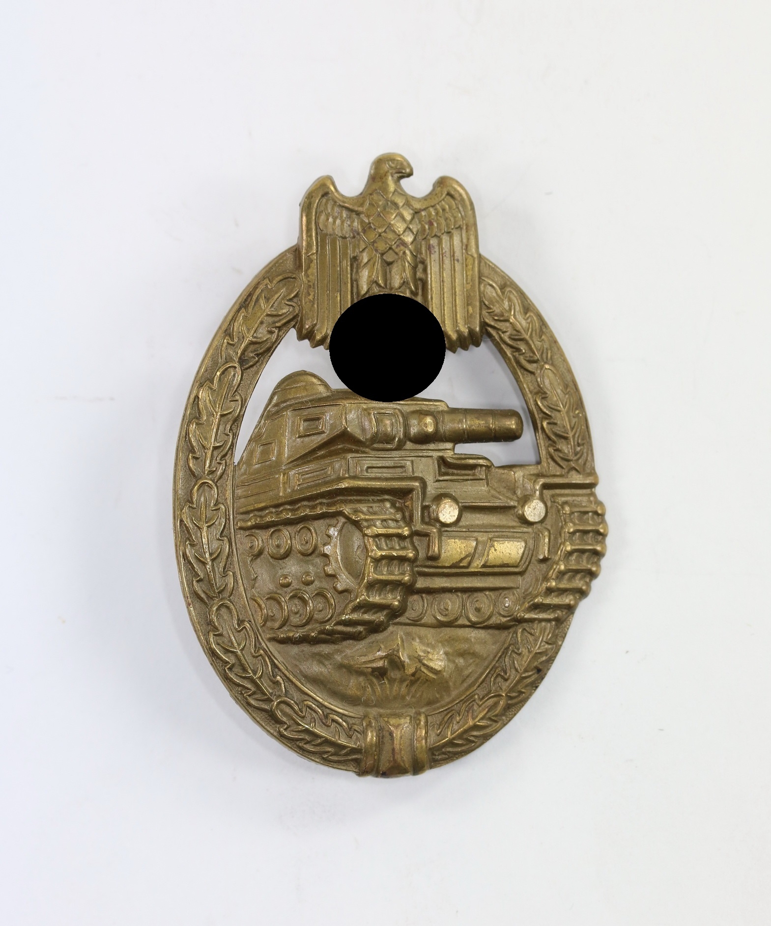 panzerkampfabzeichen_in_bronze_schickle_buntmetall_1__1_2 Bronze Panzer Assault Badge. Type Schickle. – Bild 1