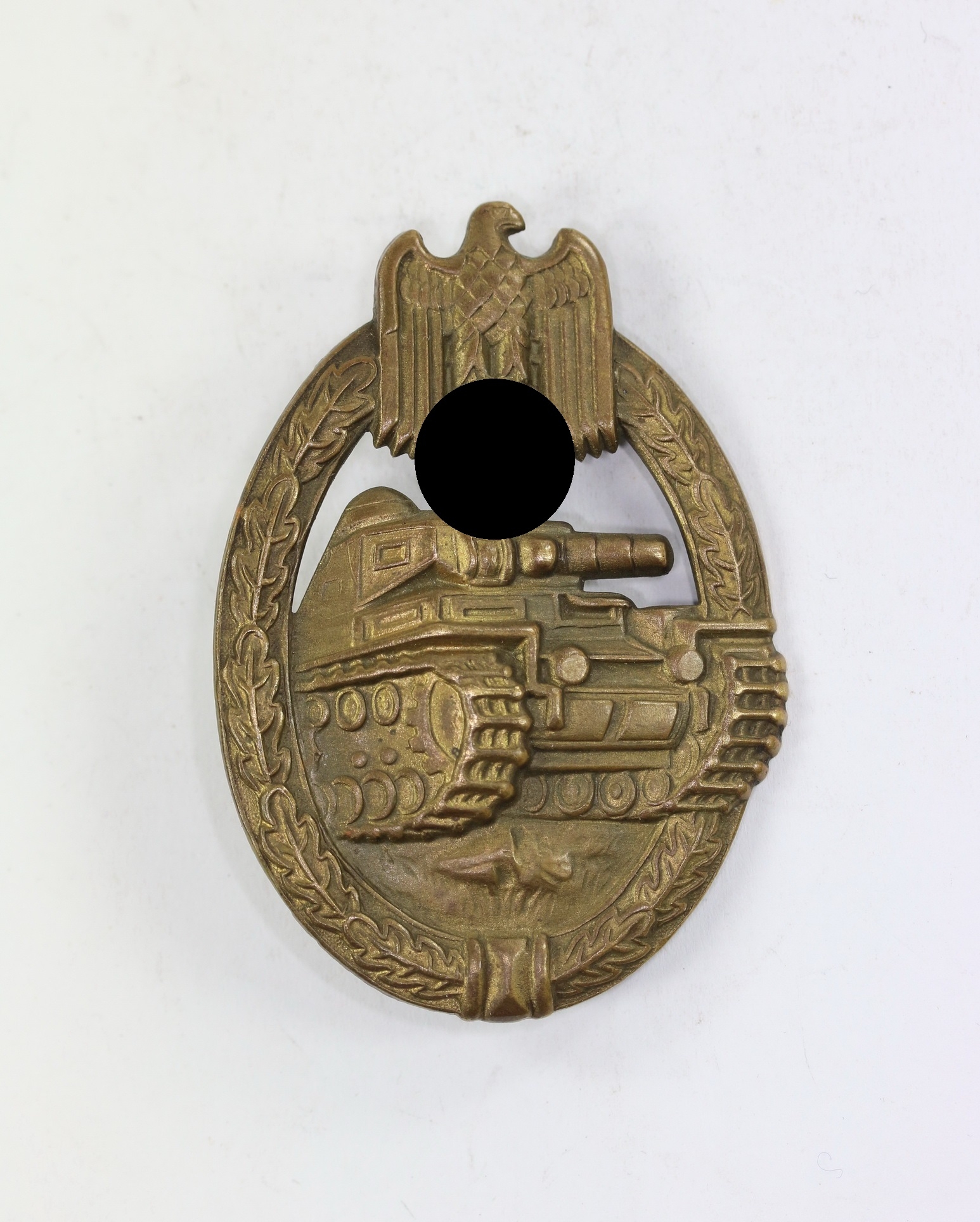 panzerkampfabzeichen_in_bronze_schickle_buntmetall_variante_1__1 Bronze Panzer Assault Badge. Type Schickle. – Bild 1