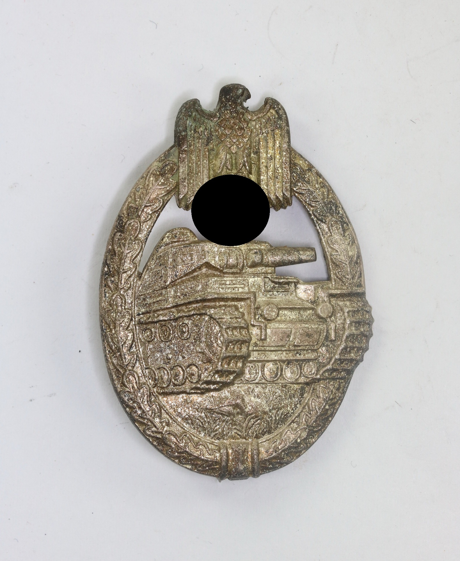 Panzerkampfabzeichen in Silber, 7 Wheeler Solid (!), Paul Meybauer, Berlin – Bild 1