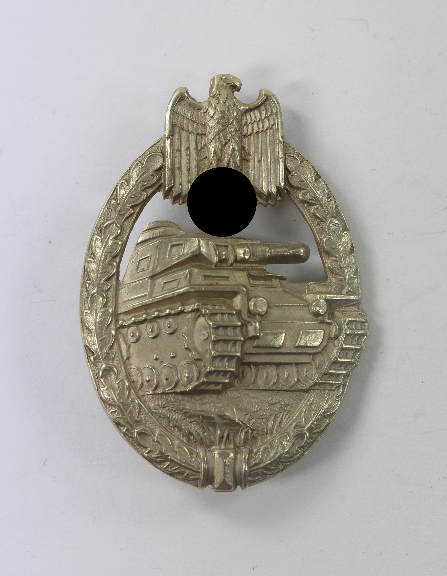Silver Panzer Assault Badge. Type C.E. Juncker, Nickel Silver. – Bild 1